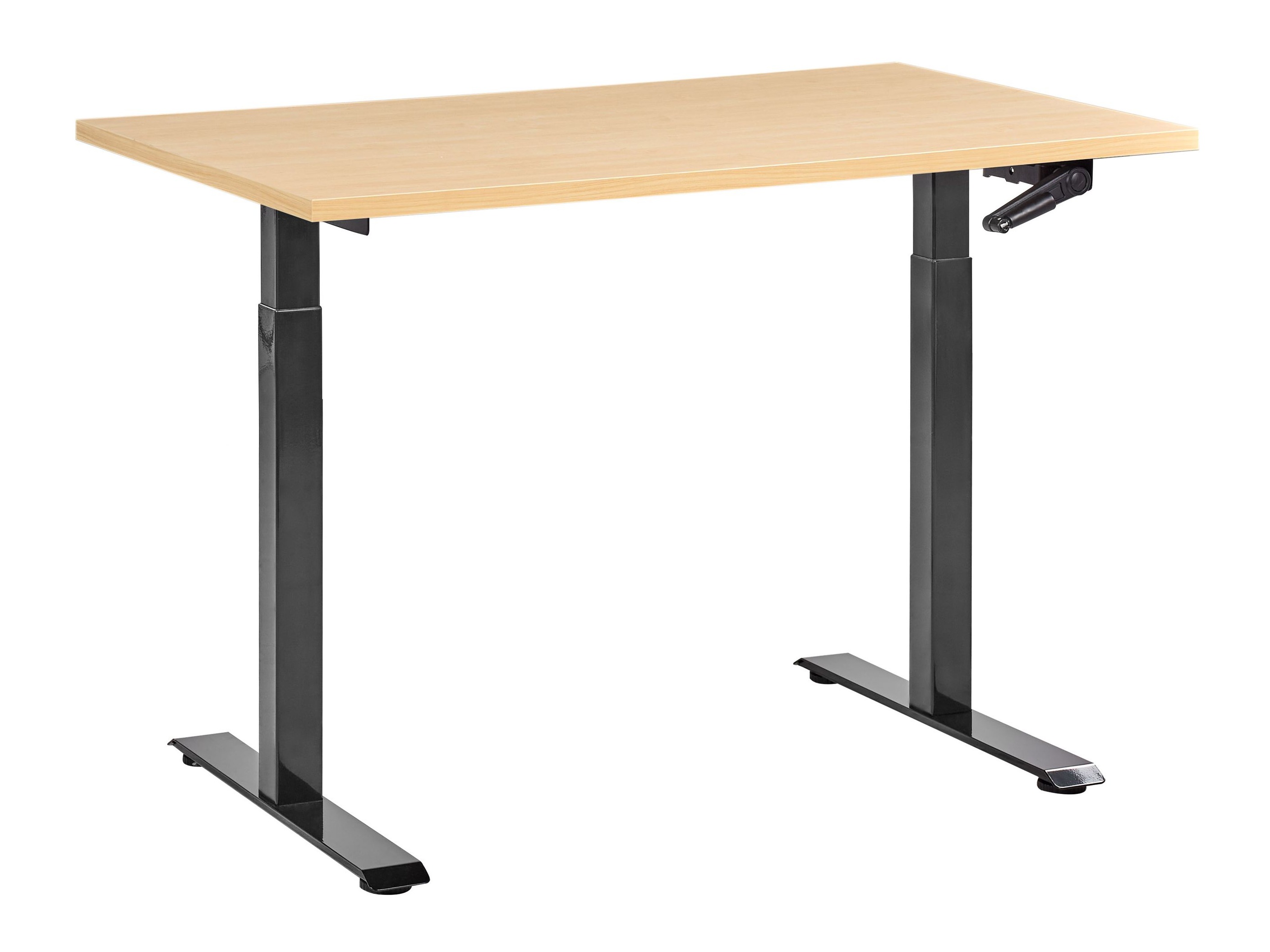 Radni stol podesiv po visini Berwyn 2864 (Svijetlo drvo + Crna)