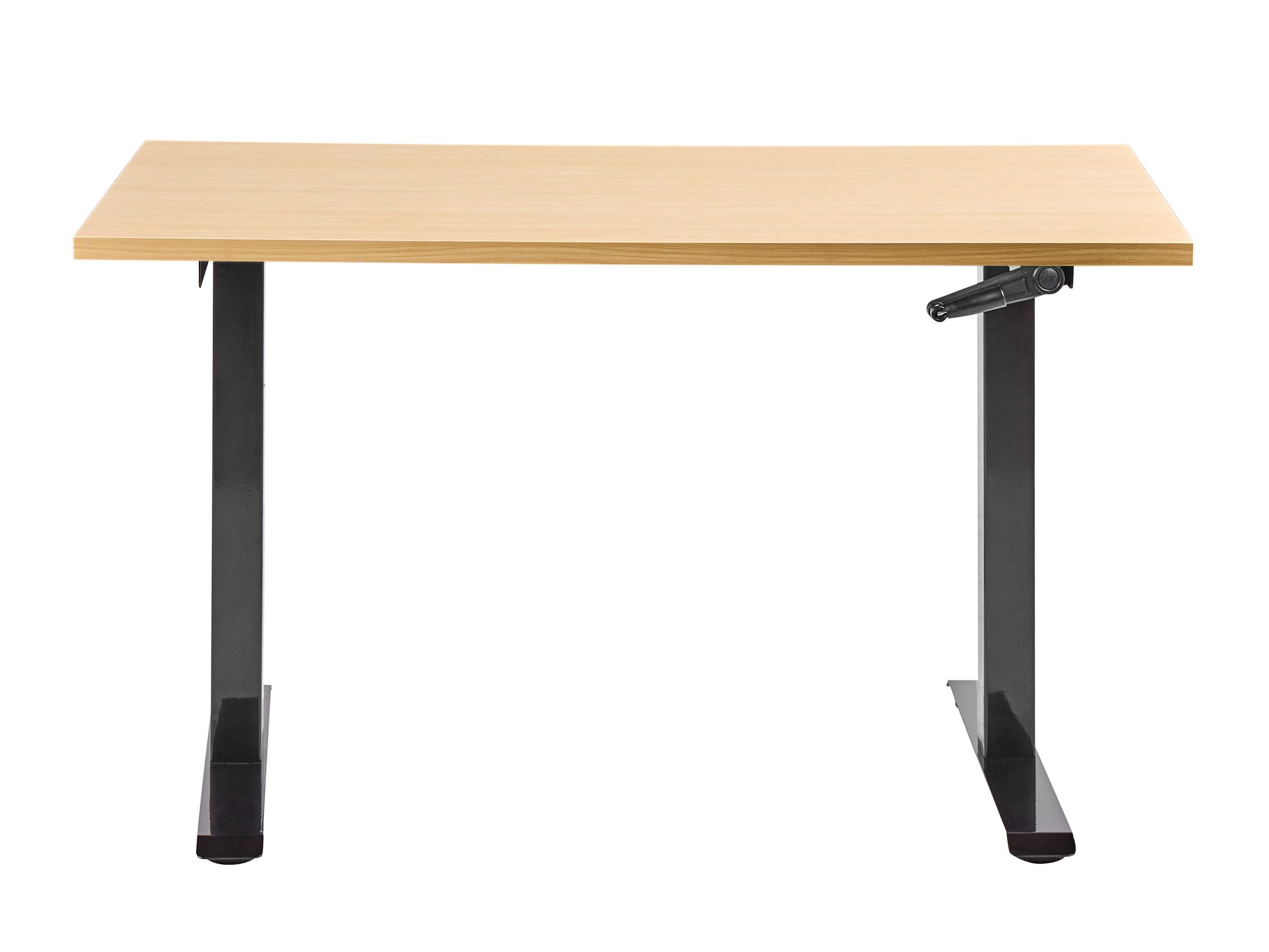 Radni stol podesiv po visini Berwyn 2864 (Svijetlo drvo + Crna)