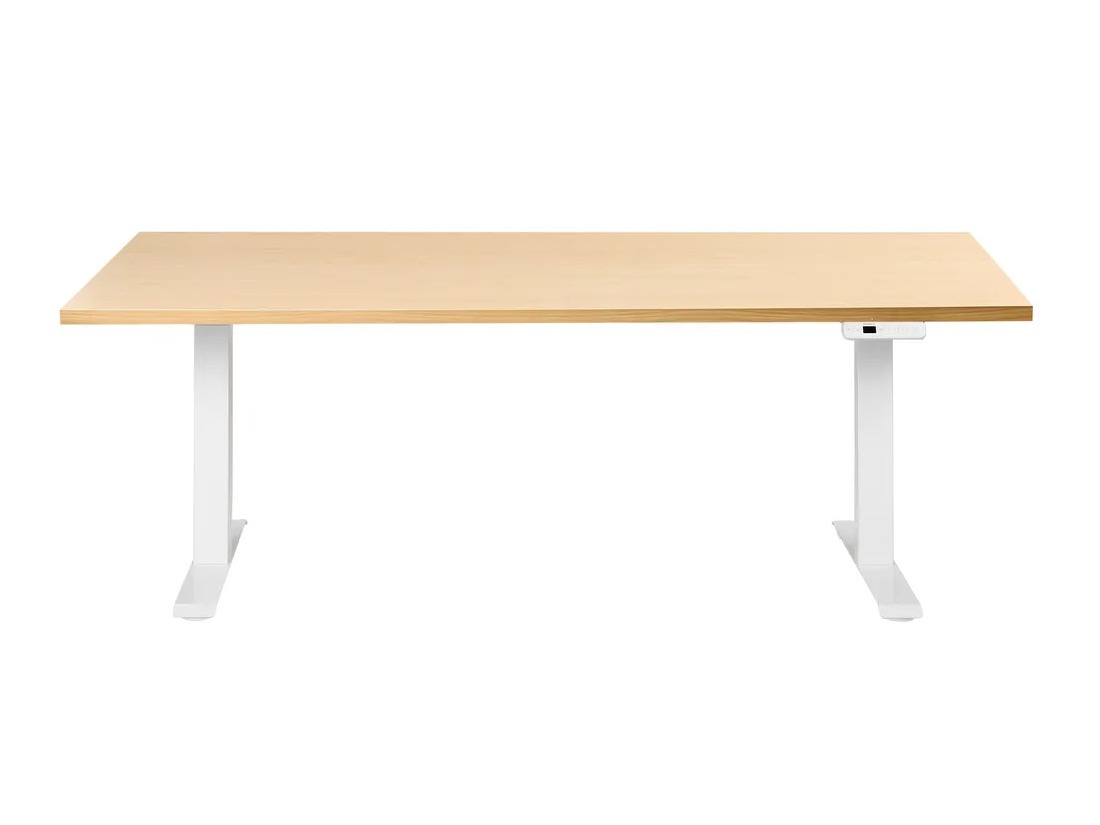 Radni stol podesiv po visini Berwyn 2865 (Svijetlo drvo + Bijela)