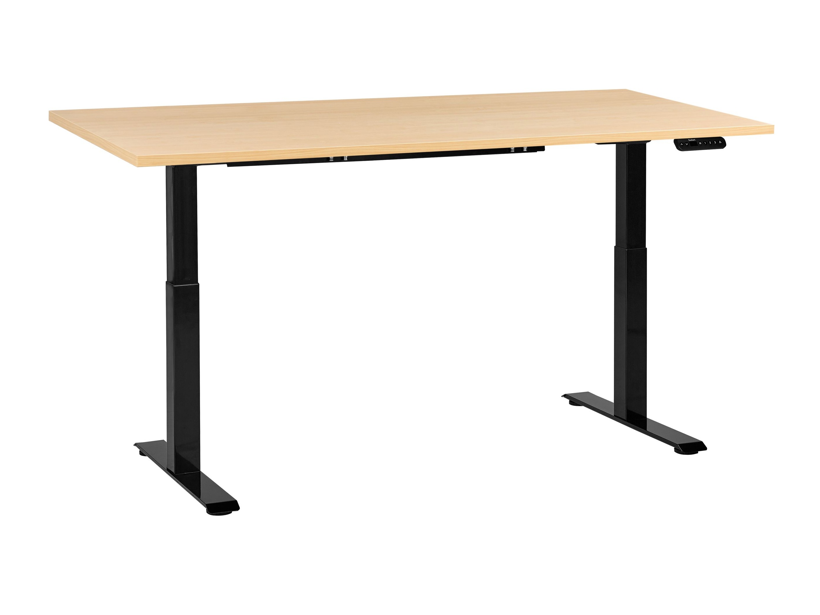 Radni stol podesiv po visini Berwyn 2865 (Svijetlo drvo + Crna)