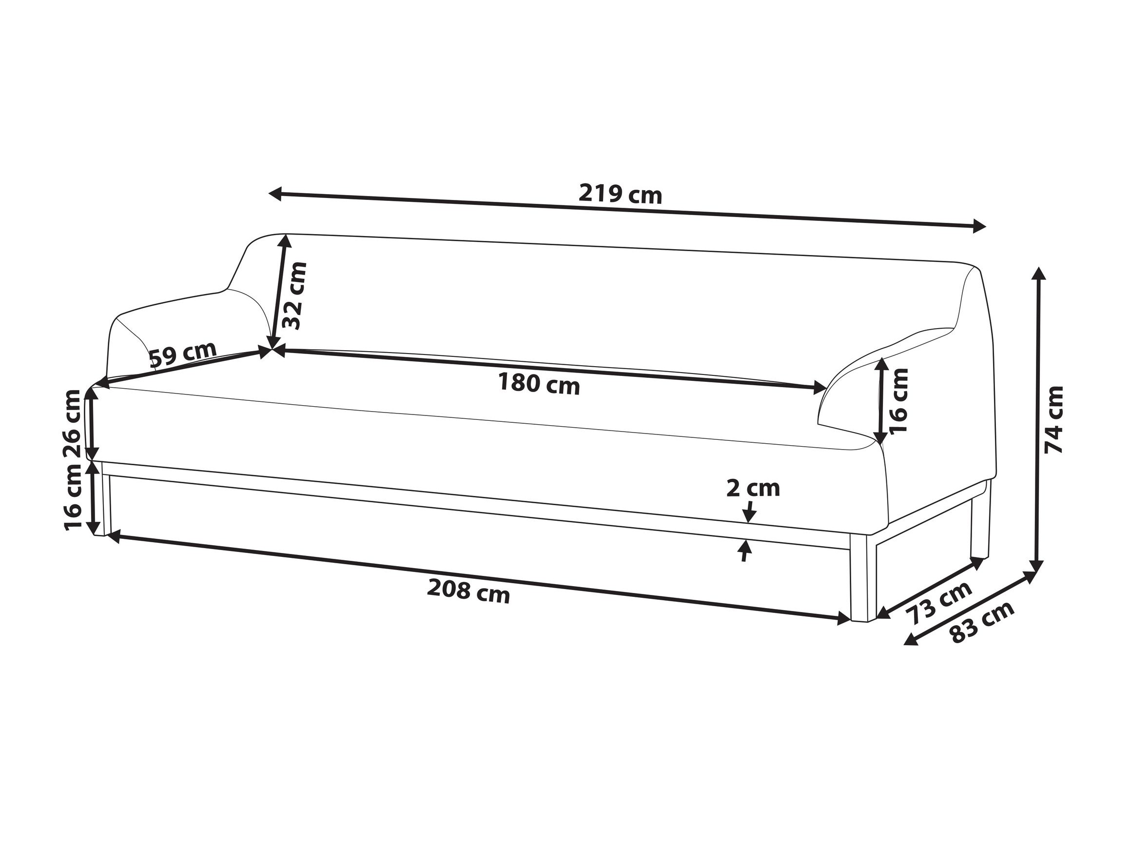 Kauč Berwyn 2228 (Taupe)