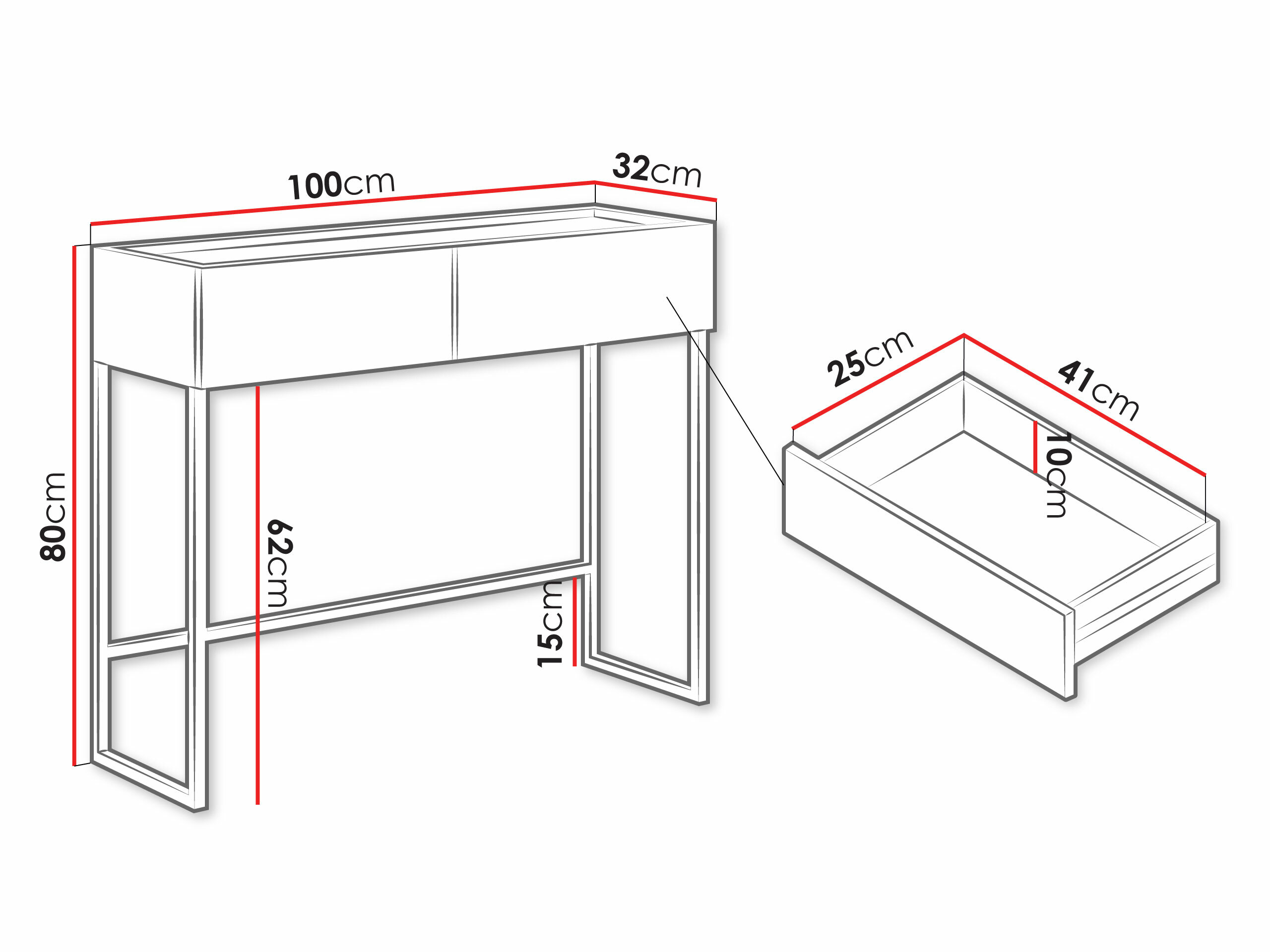 Konzolni stolić Lunole 103 (Kašmir)