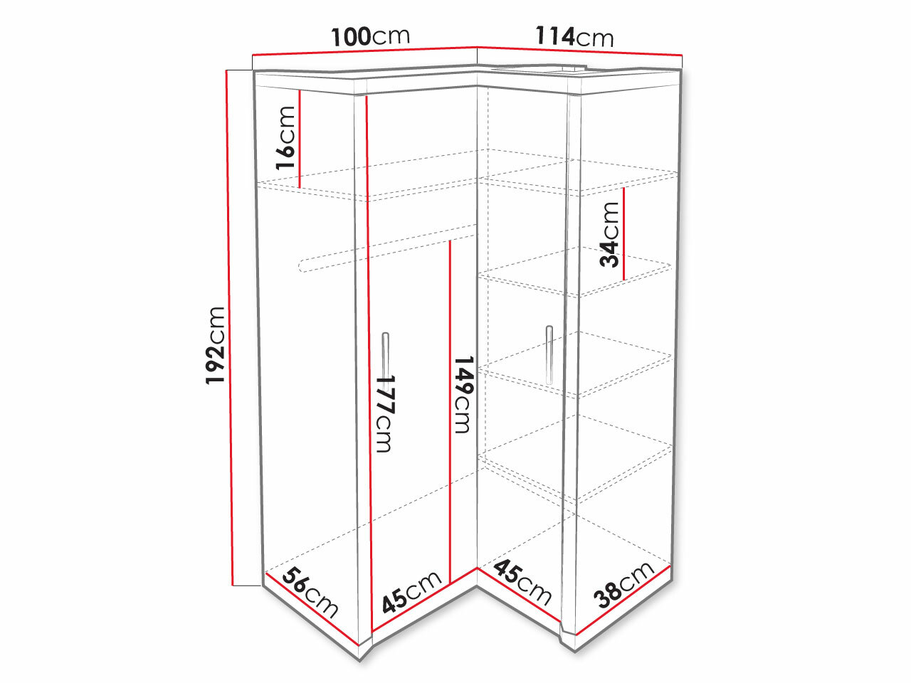 Kutni ormar Lorelie 119 (Tartuf hrast)