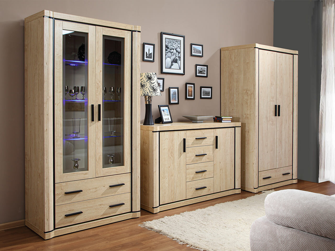 Set za dnevni boravak Lorelie 125 (Sonoma hrast)