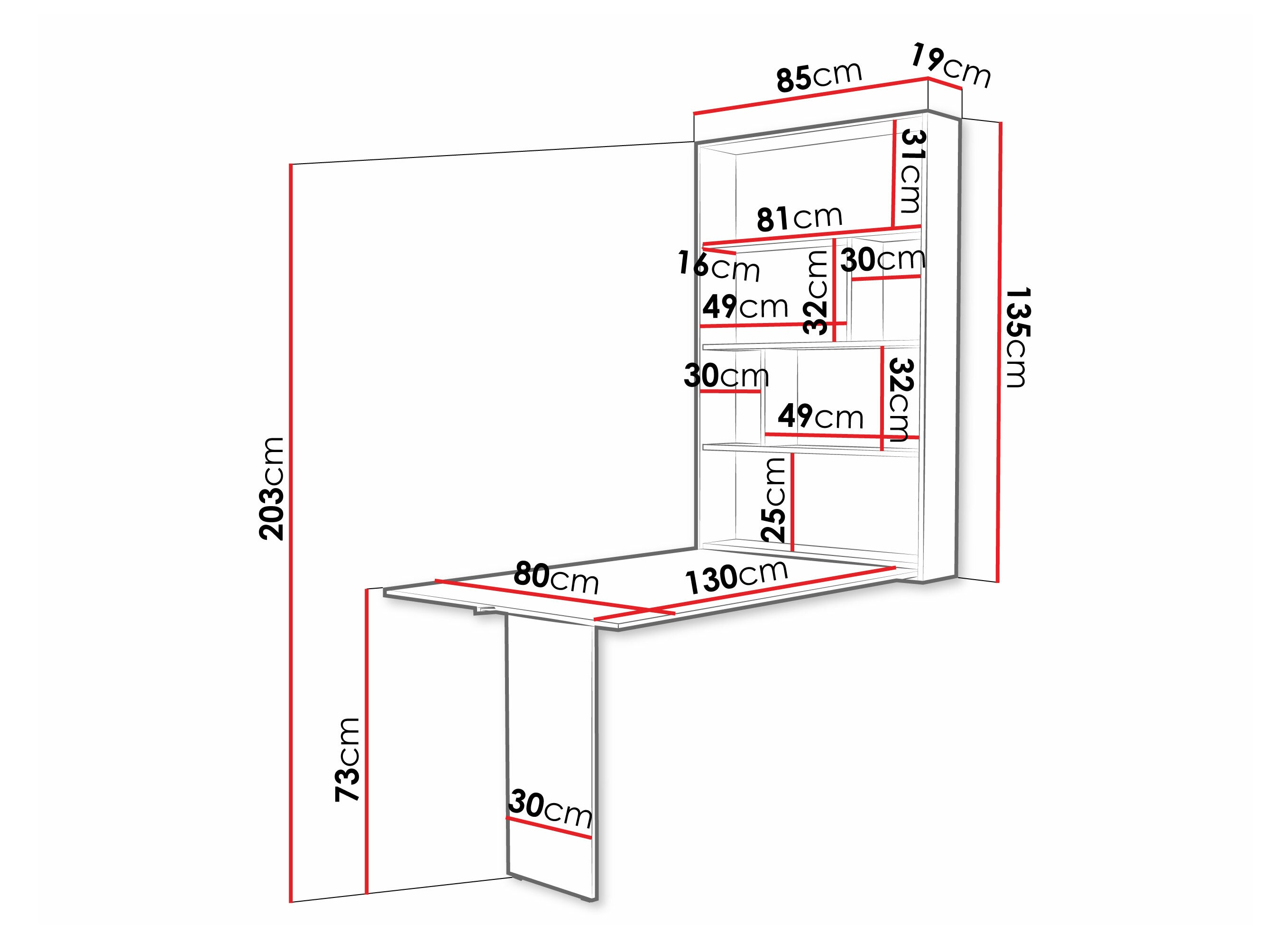 Sklopivi stol Hartford 428 (Bijela)