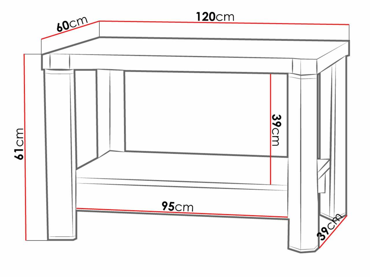 Stolić za kavu Lorelie 114 (Tartuf hrast)