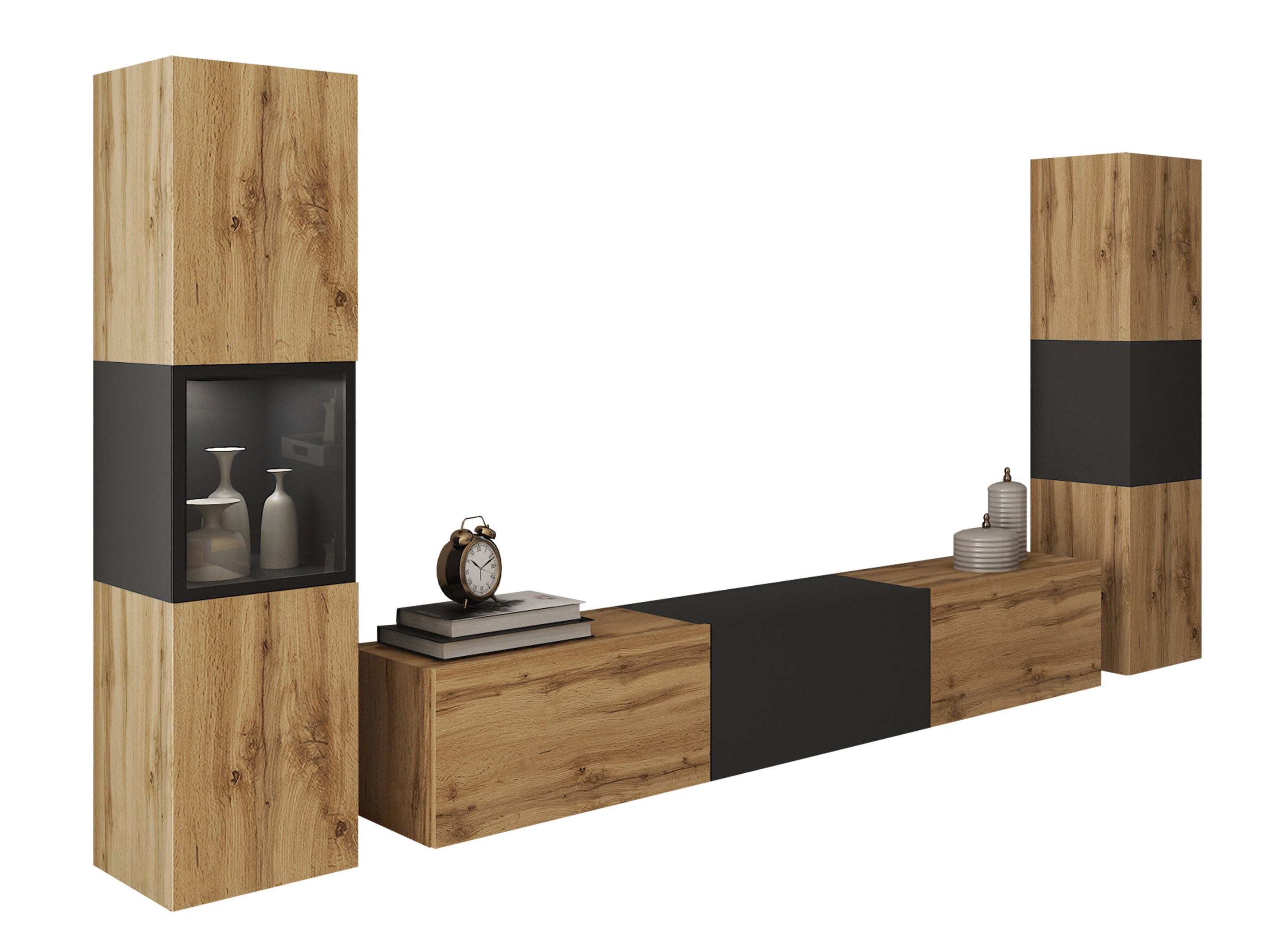 Set za dnevni boravak Sarasota 193 (Hrast Wotan + Grafit)