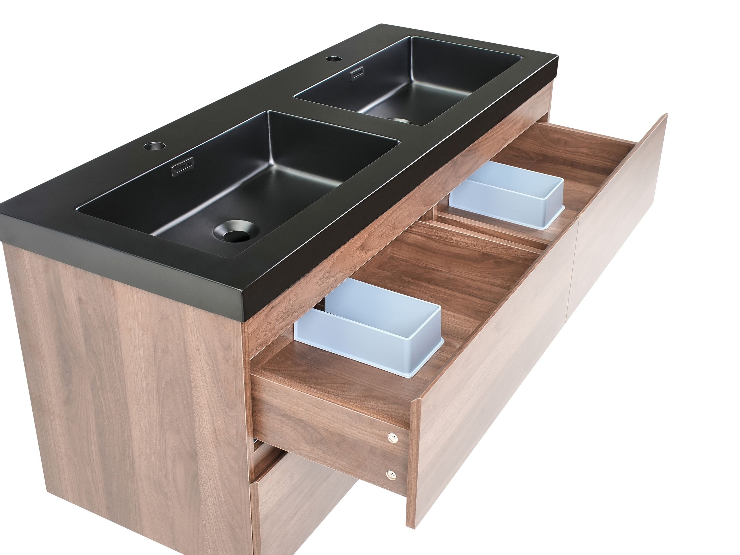 Zidni ormarić za umivaonik Berwyn 2873 (Tamno smeđa)