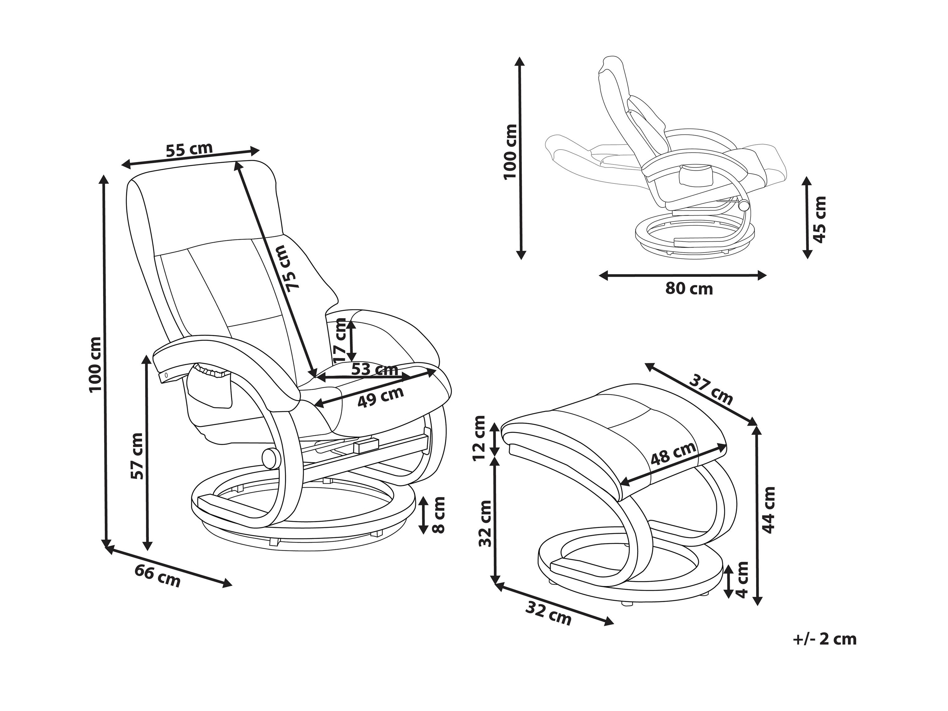 Fotelja Berwyn 877 (Crna)