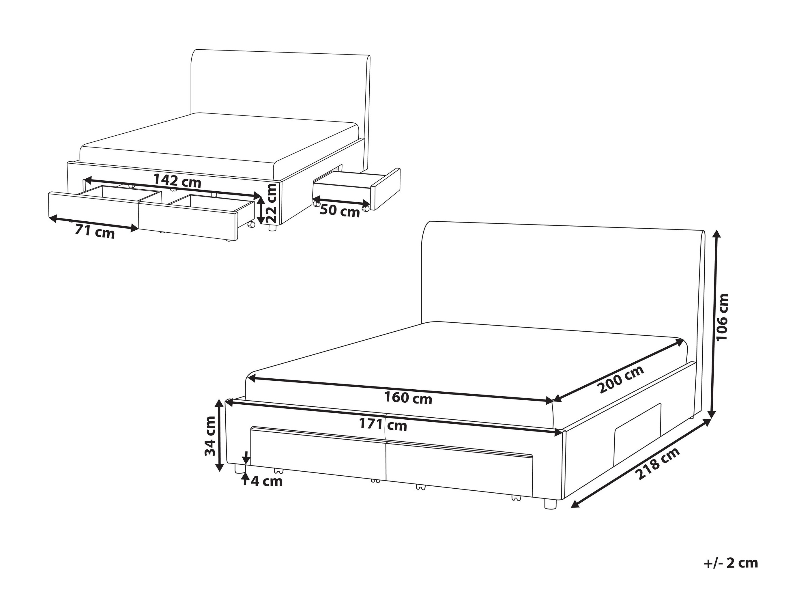 Krevet Berwyn 2875 (Bež)