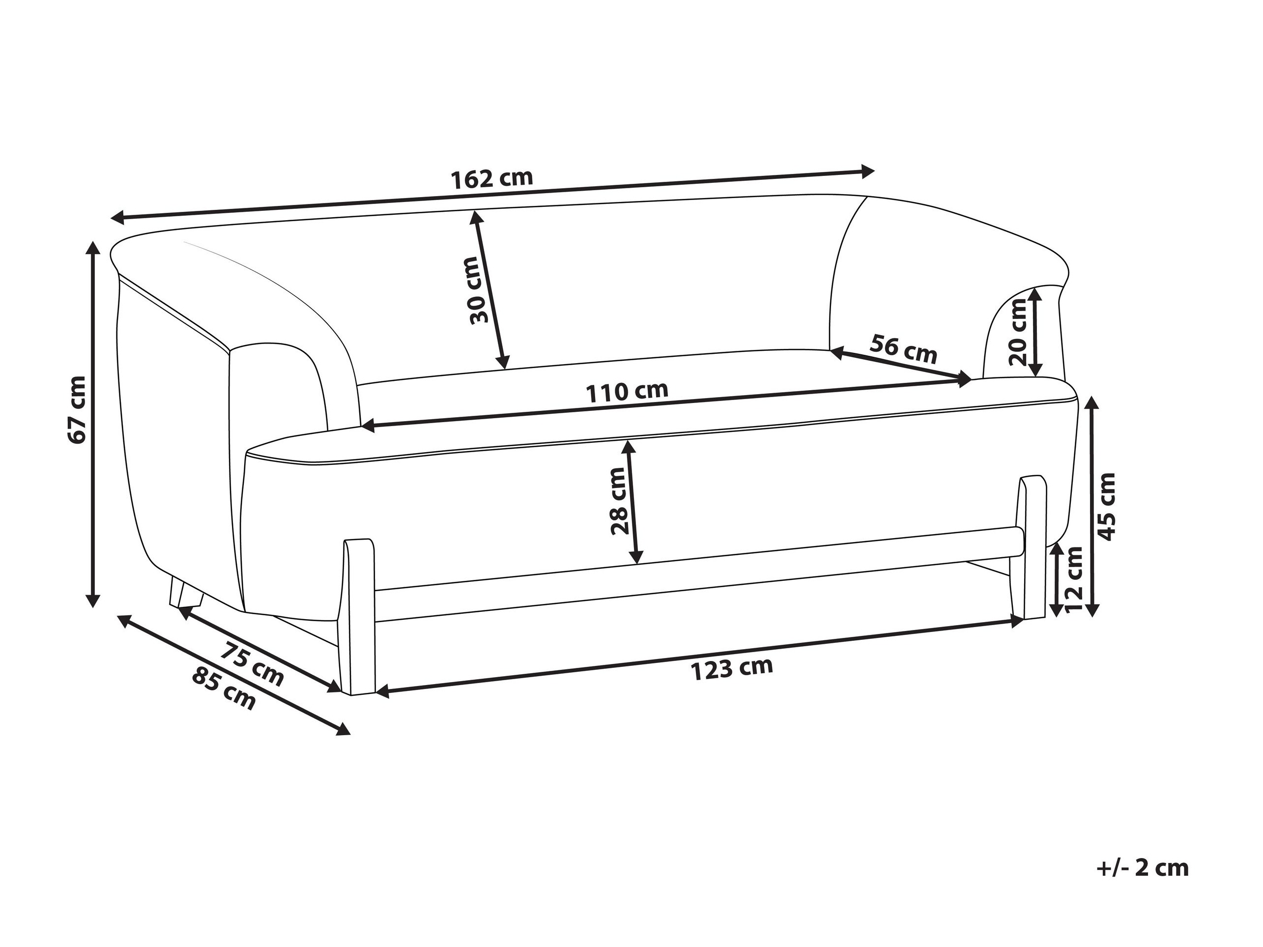 Kauč Berwyn 2879 (Smeđa)