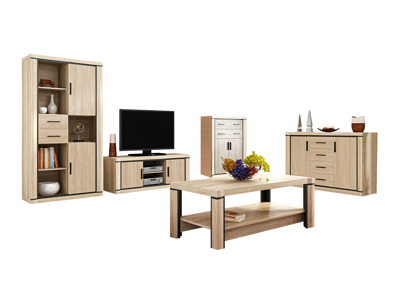 Set za dnevni boravak Lorelie 124 (Sonoma hrast)