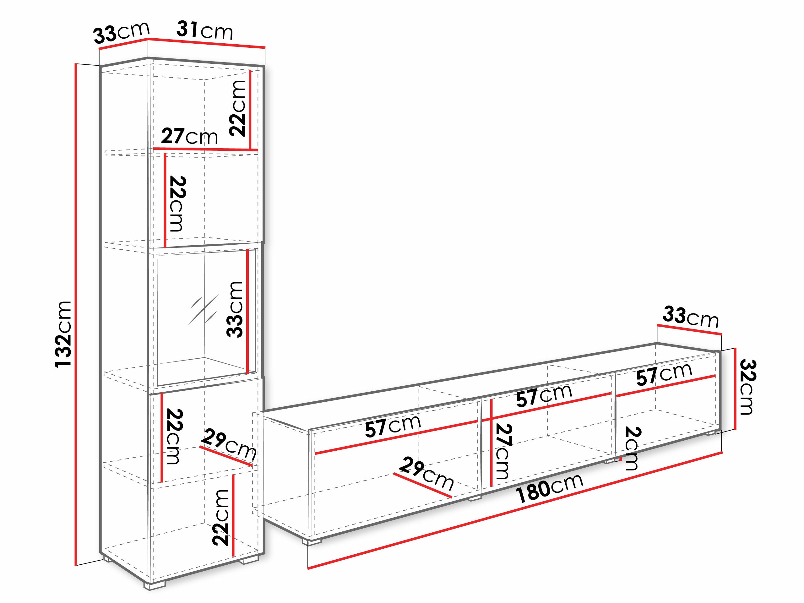 Set za dnevni boravak Sarasota 192 (Bijela + Sjajno bijela)