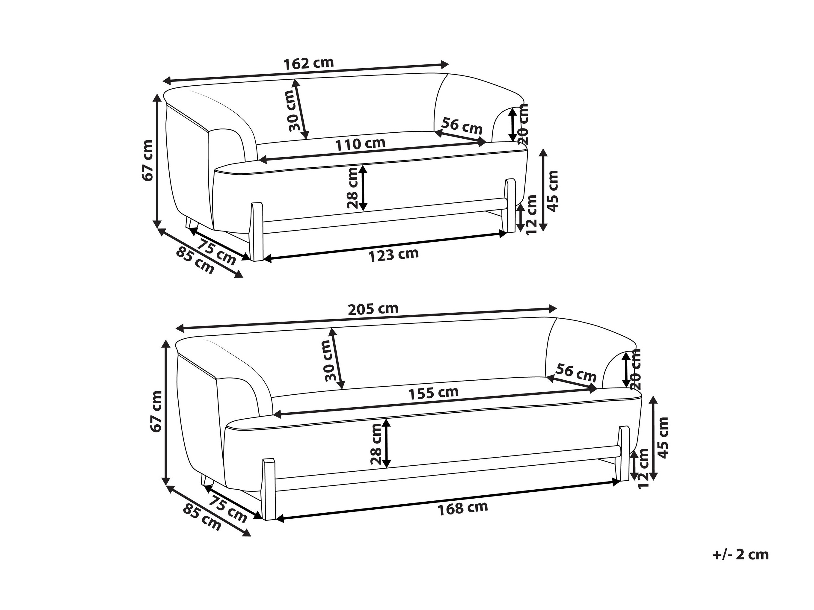Tapecirani namještaj Berwyn 2881 (Svijetlo siva)