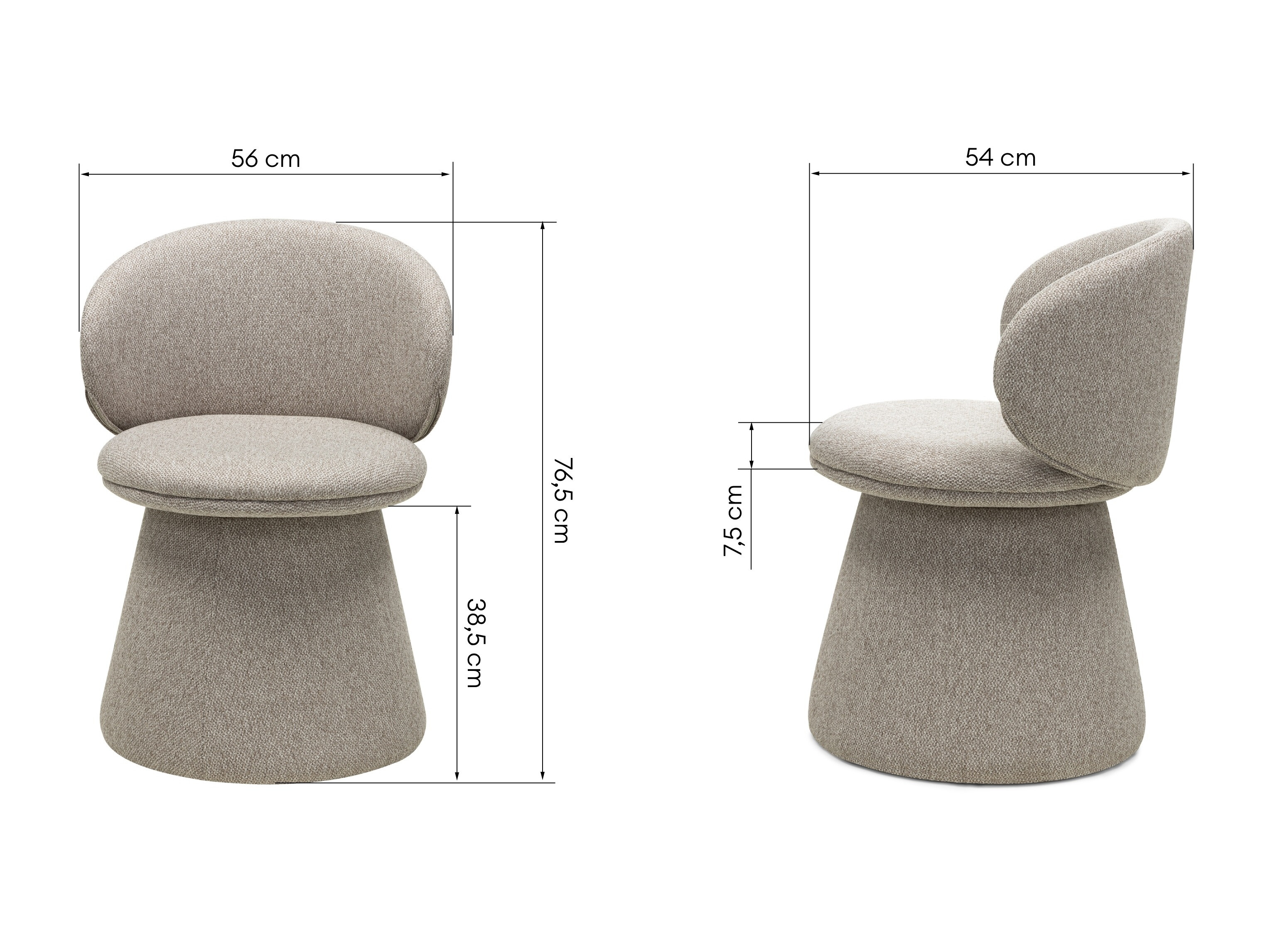 Fotelja Burleson 516 (Smeđa)