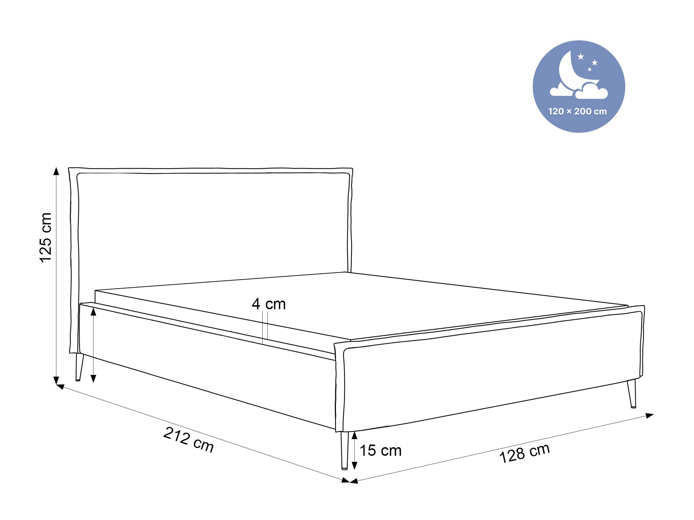 Krevet Hesperia 116 (Dream Velvet 202.31)
