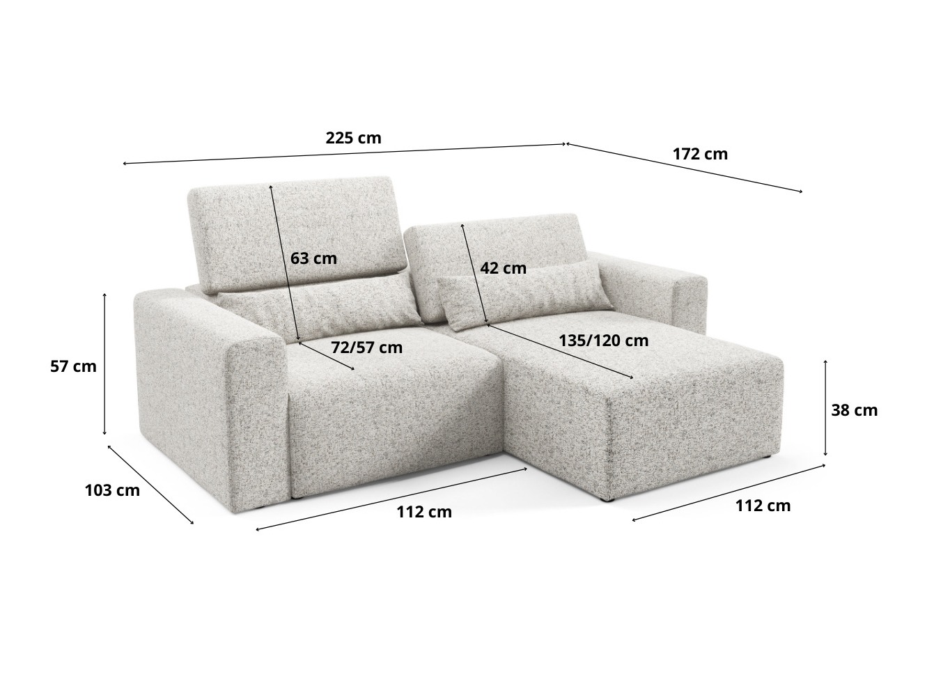 Modularna kutna garnitura Virorle 105 (Puente 03)