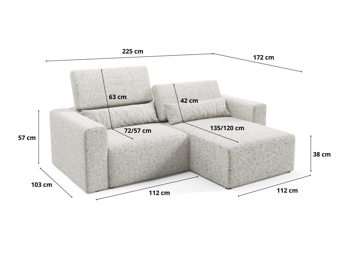 Modularna kutna garnitura Virorle 105 (Puente 34)