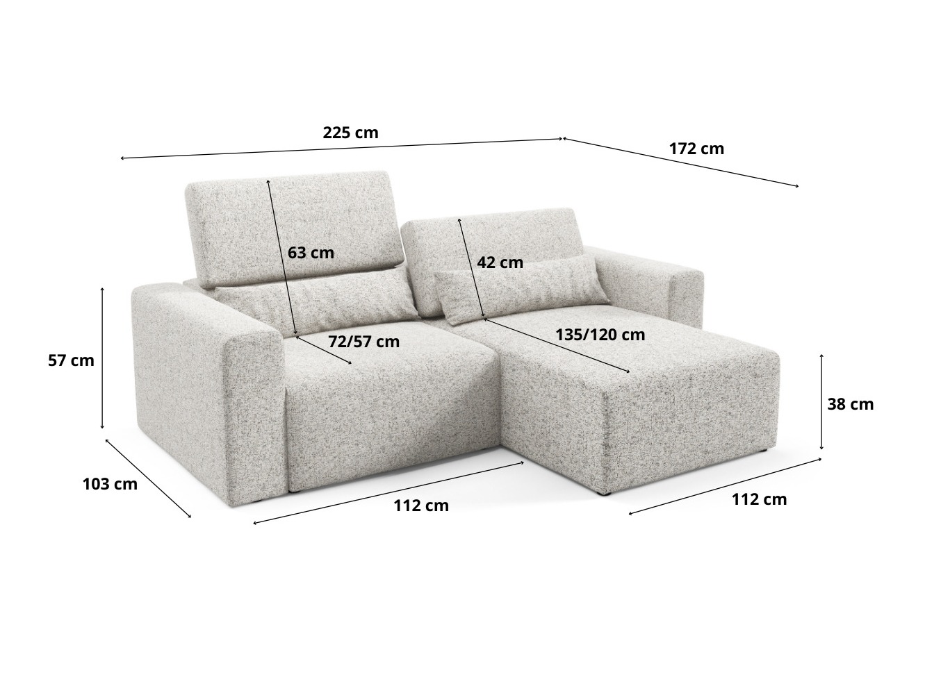 Modularna kutna garnitura Virorle 105 (Puente 92)
