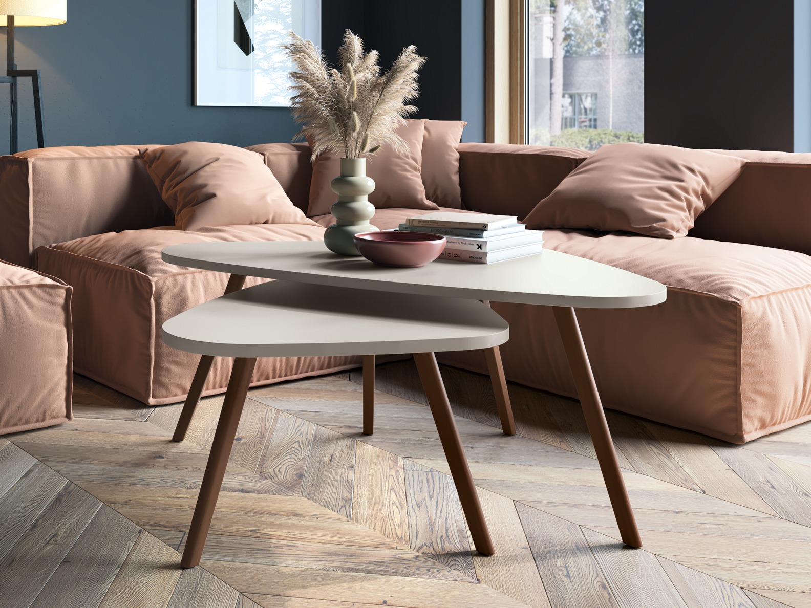 Set stolića za kavu Ontario 202 (Kašmir + Orah)