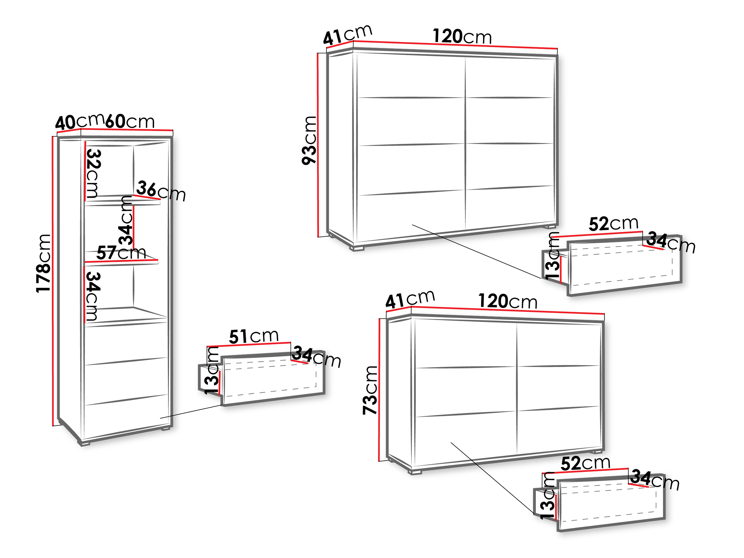 Set za dnevni boravak Comfivo Fersoe 107 (Bijela)