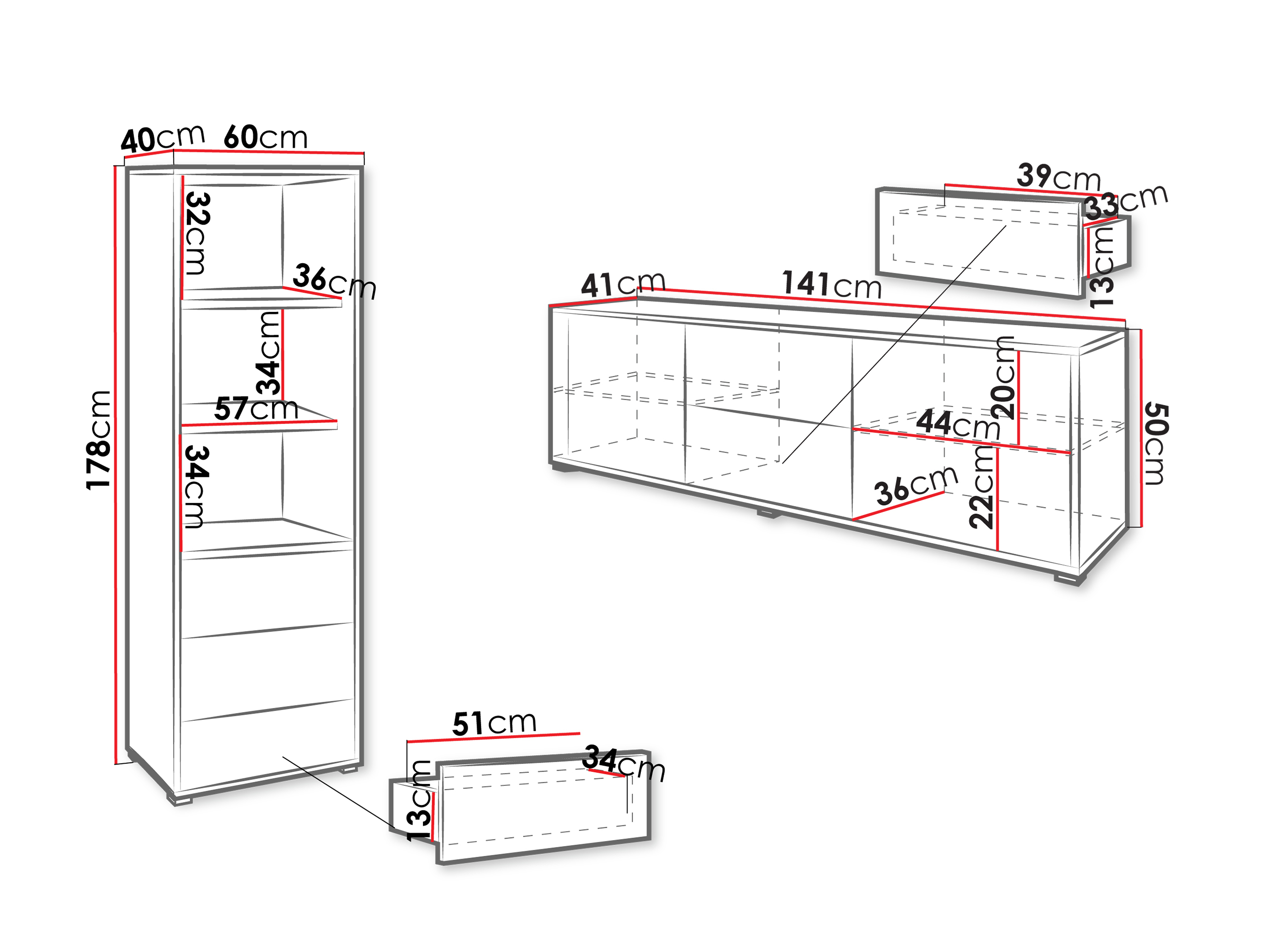 Set za dnevni boravak Comfivo Tutela IV (Bijela)