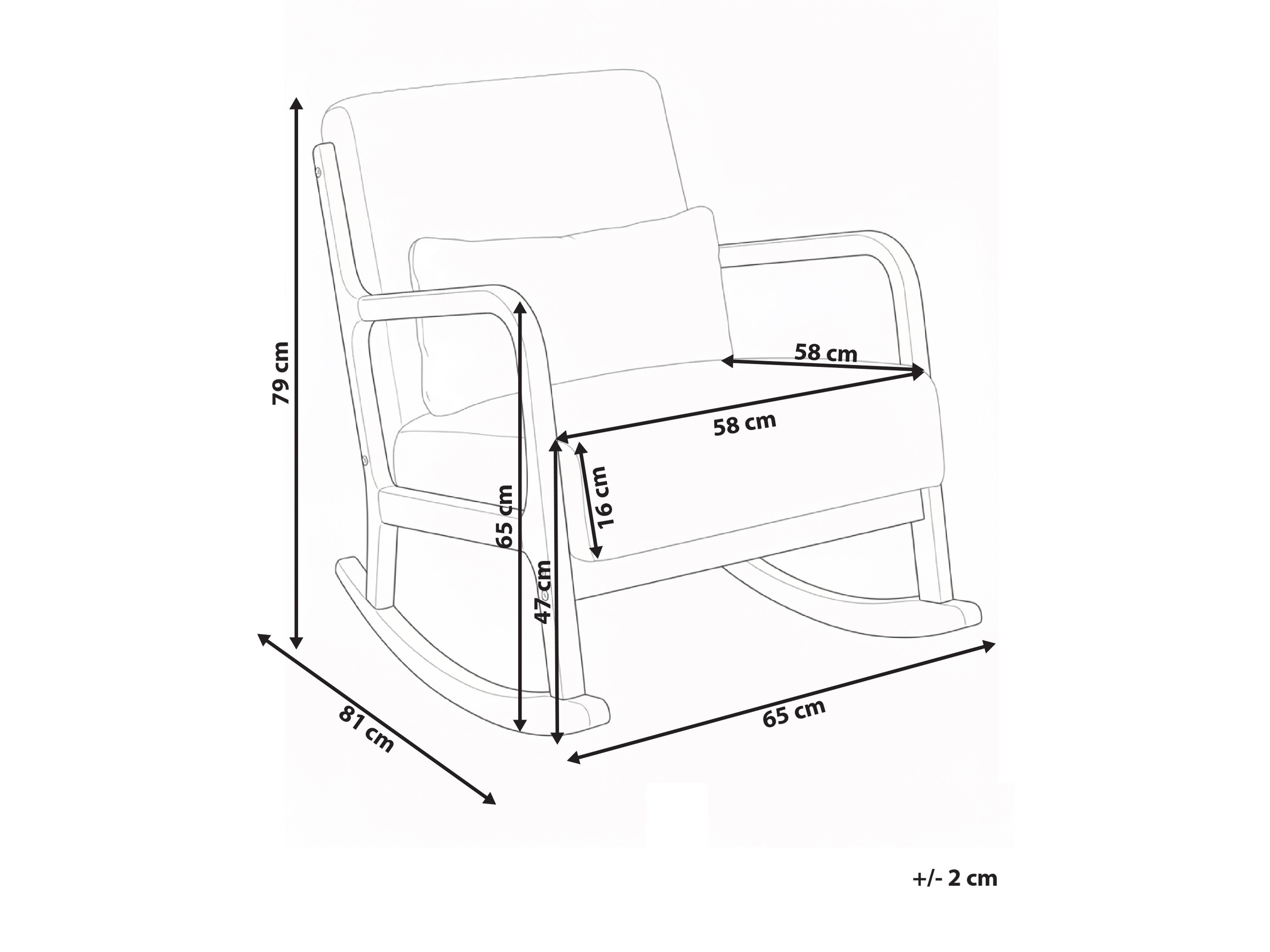 Stolica za ljuljanje Berwyn 2882 (Bež)