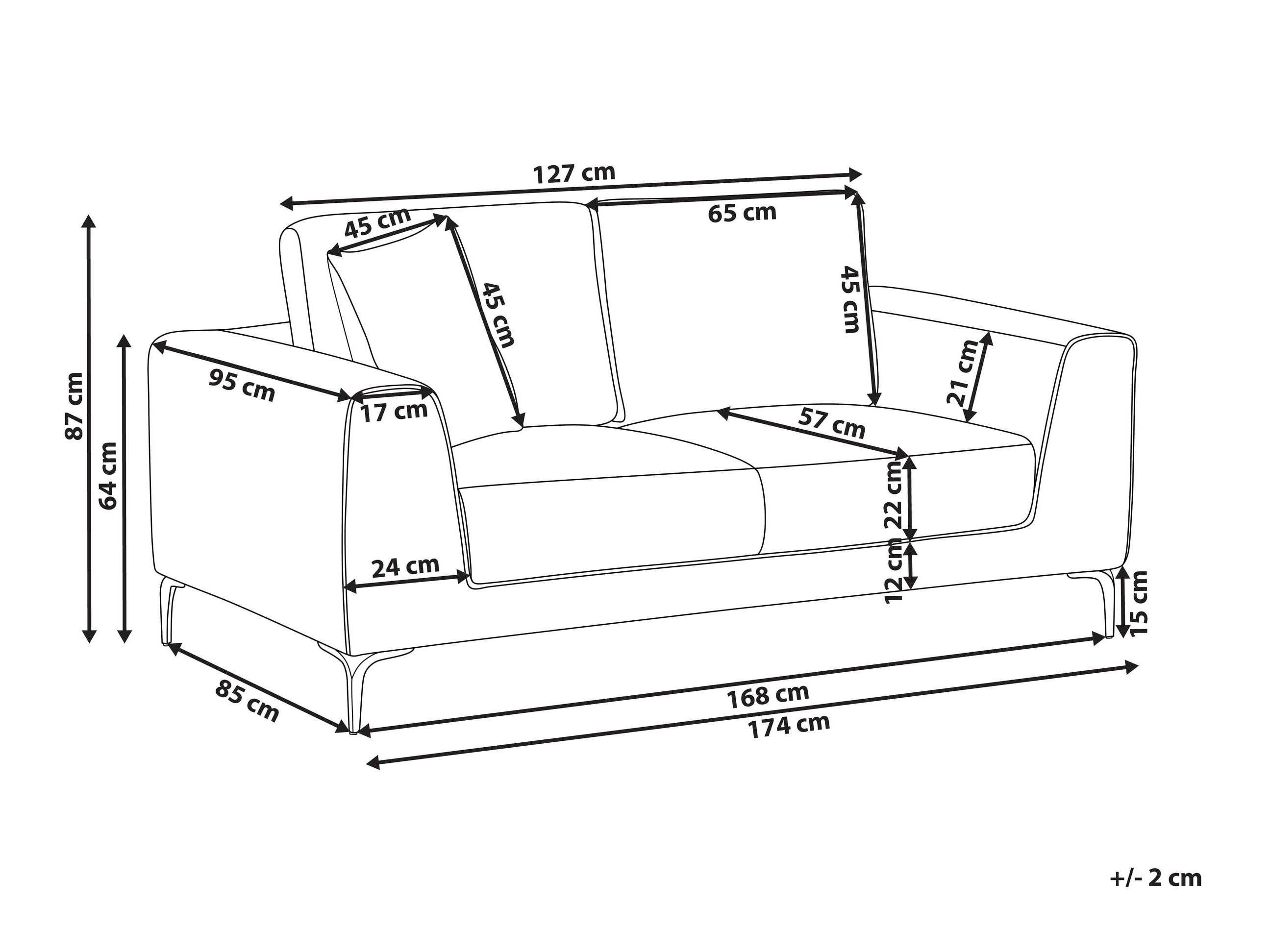 Kauč Berwyn 2885 (Siva)