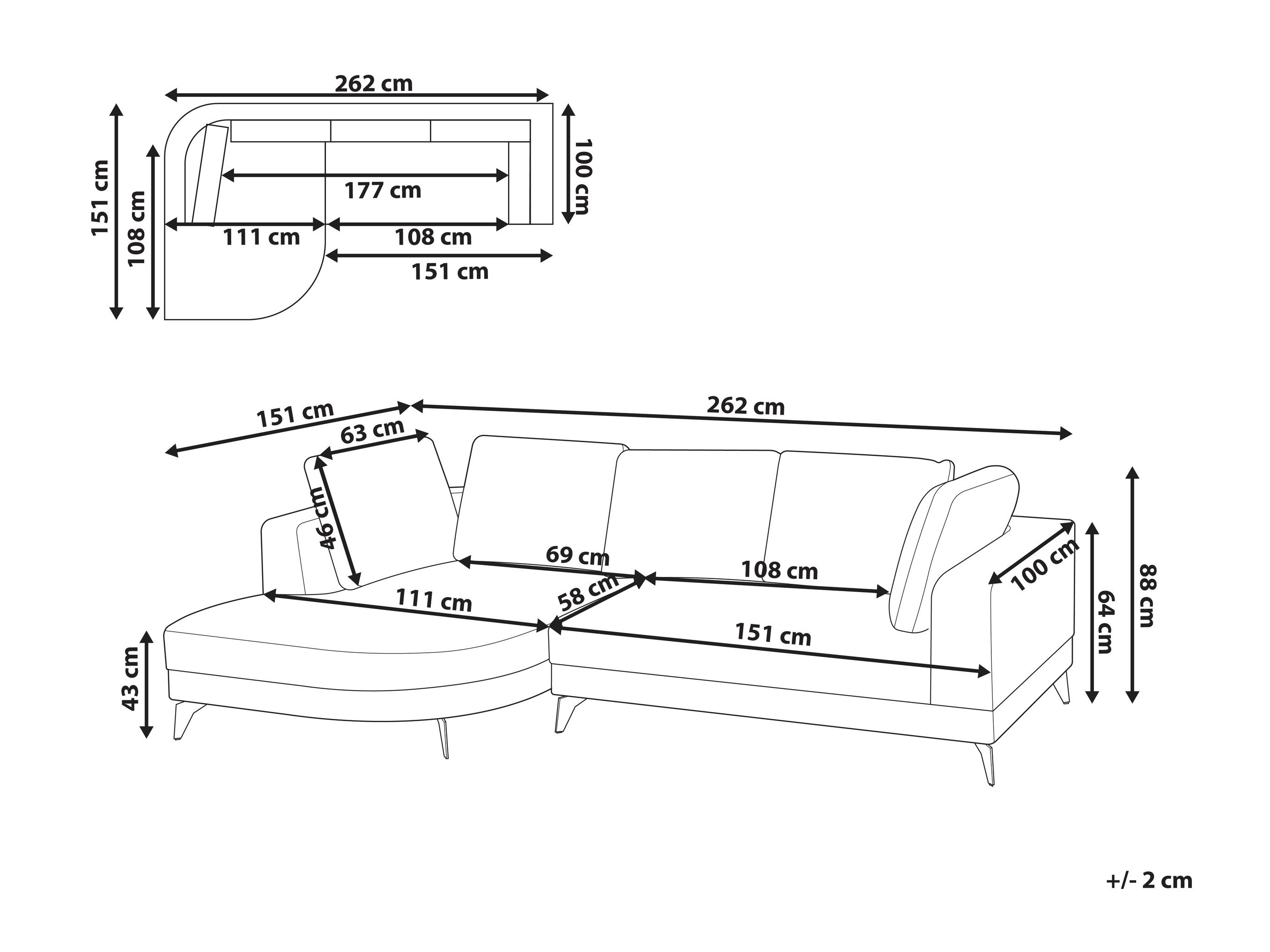 Kutna garnitura Berwyn 2890 (Siva)