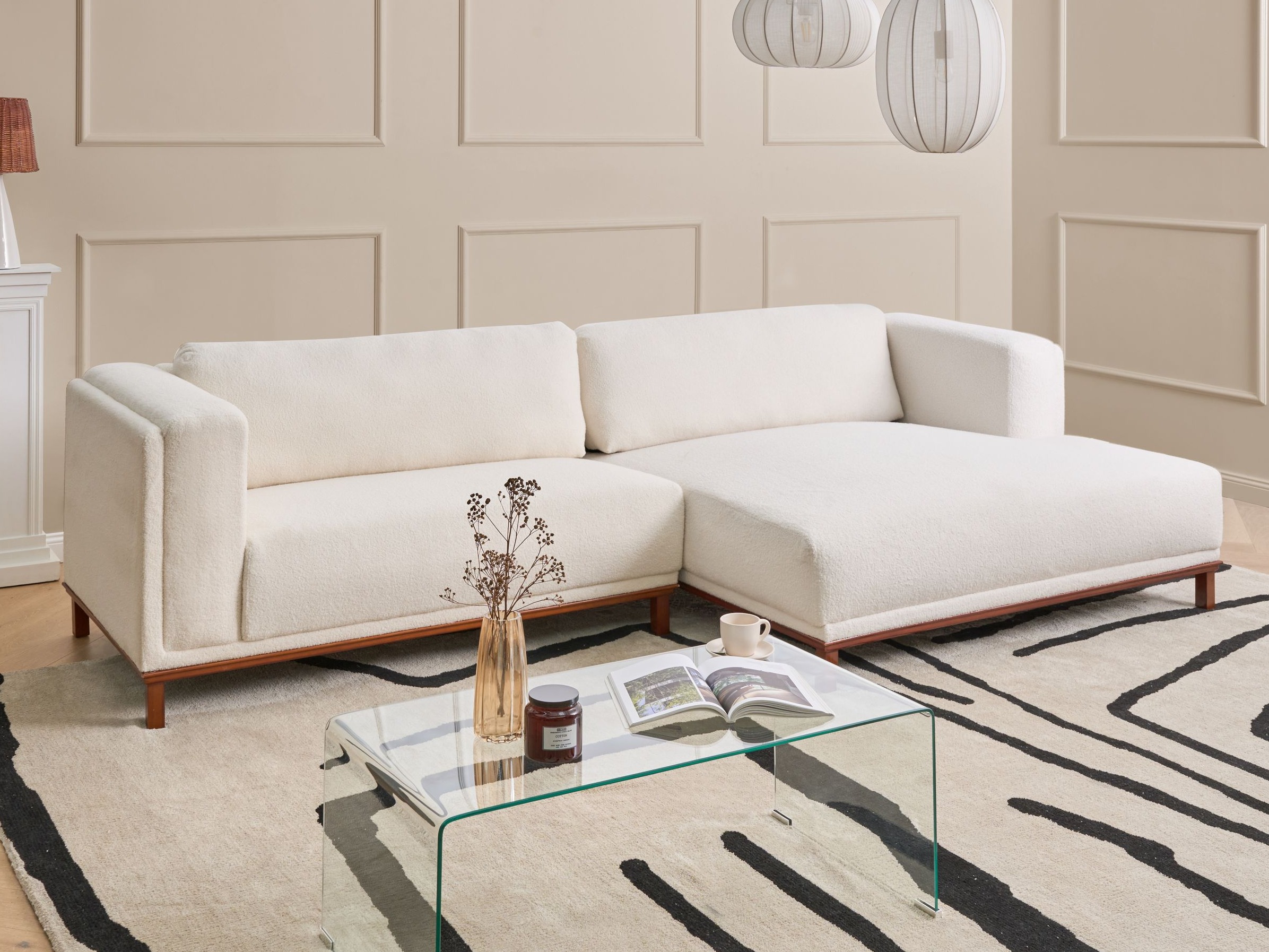 Kutna garnitura Berwyn 2798 (Bijela)