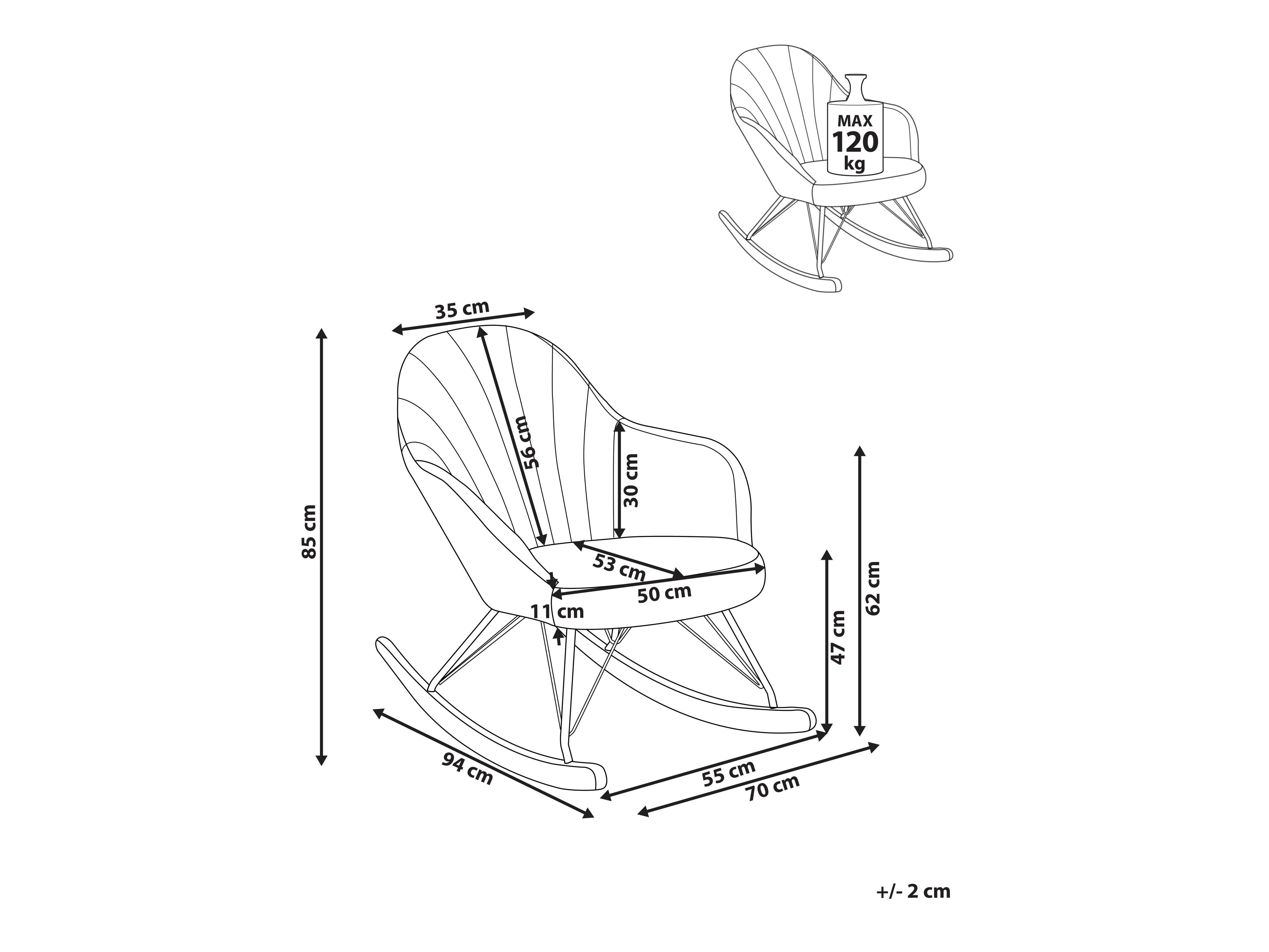 Stolica za ljuljanje Berwyn 2895 (Bijela)