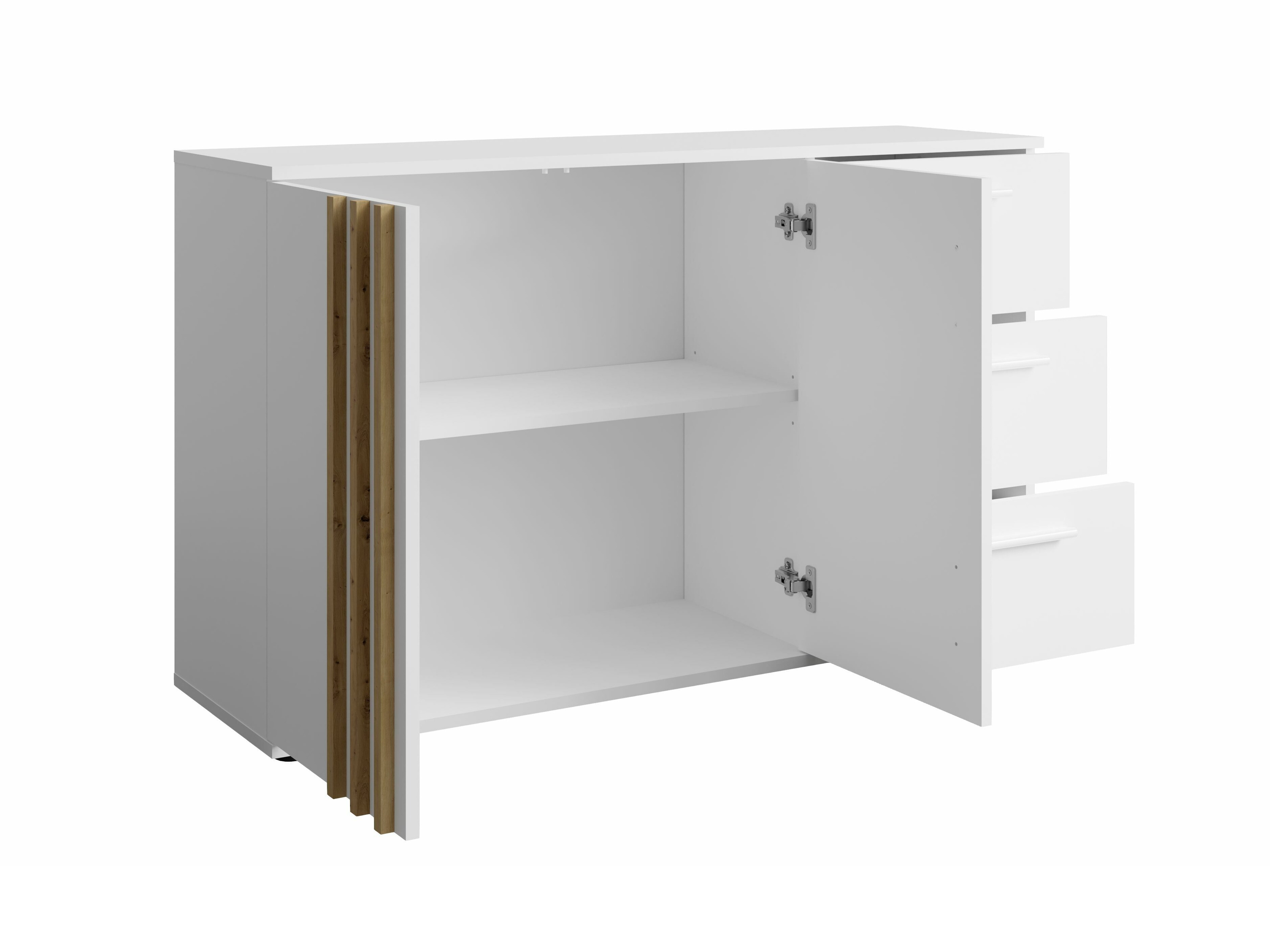 Komoda Baytown 160 (Bijela + Hrast Artisan)