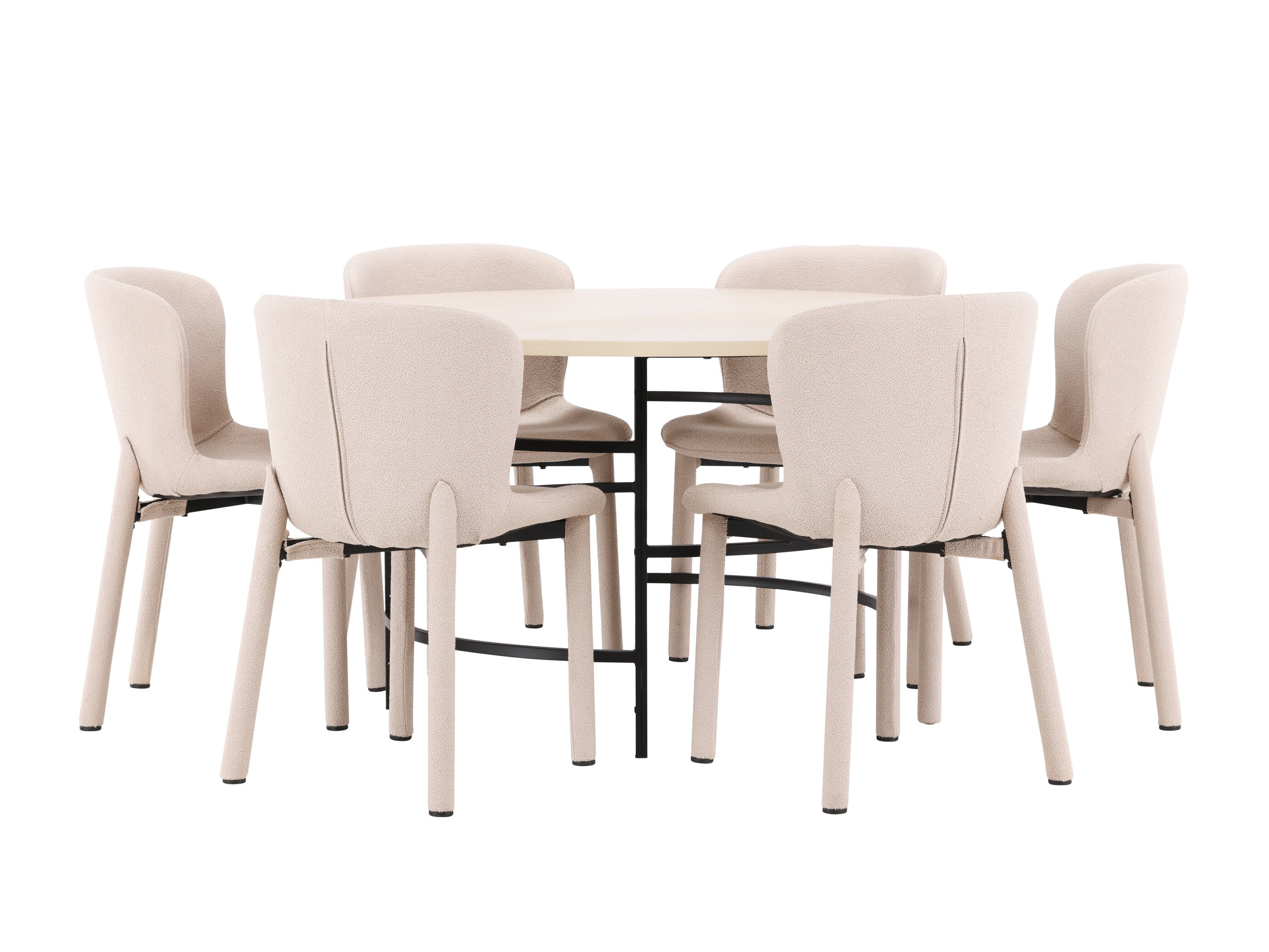 Blagovaonski set Dallas 4987 (Svijetlo smeđa + Crna)