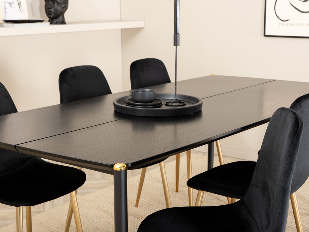 Blagovaonski set Dallas 5016 (Crna + Zlatna)