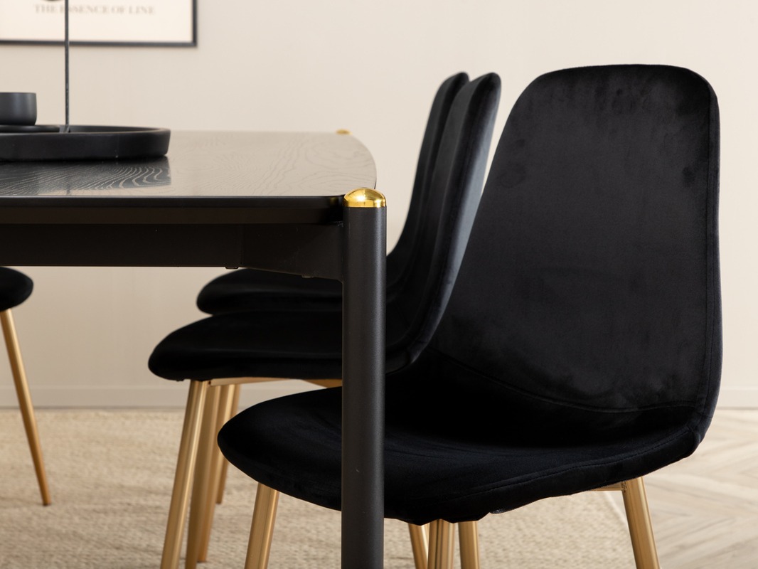 Blagovaonski set Dallas 5016 (Crna + Zlatna)