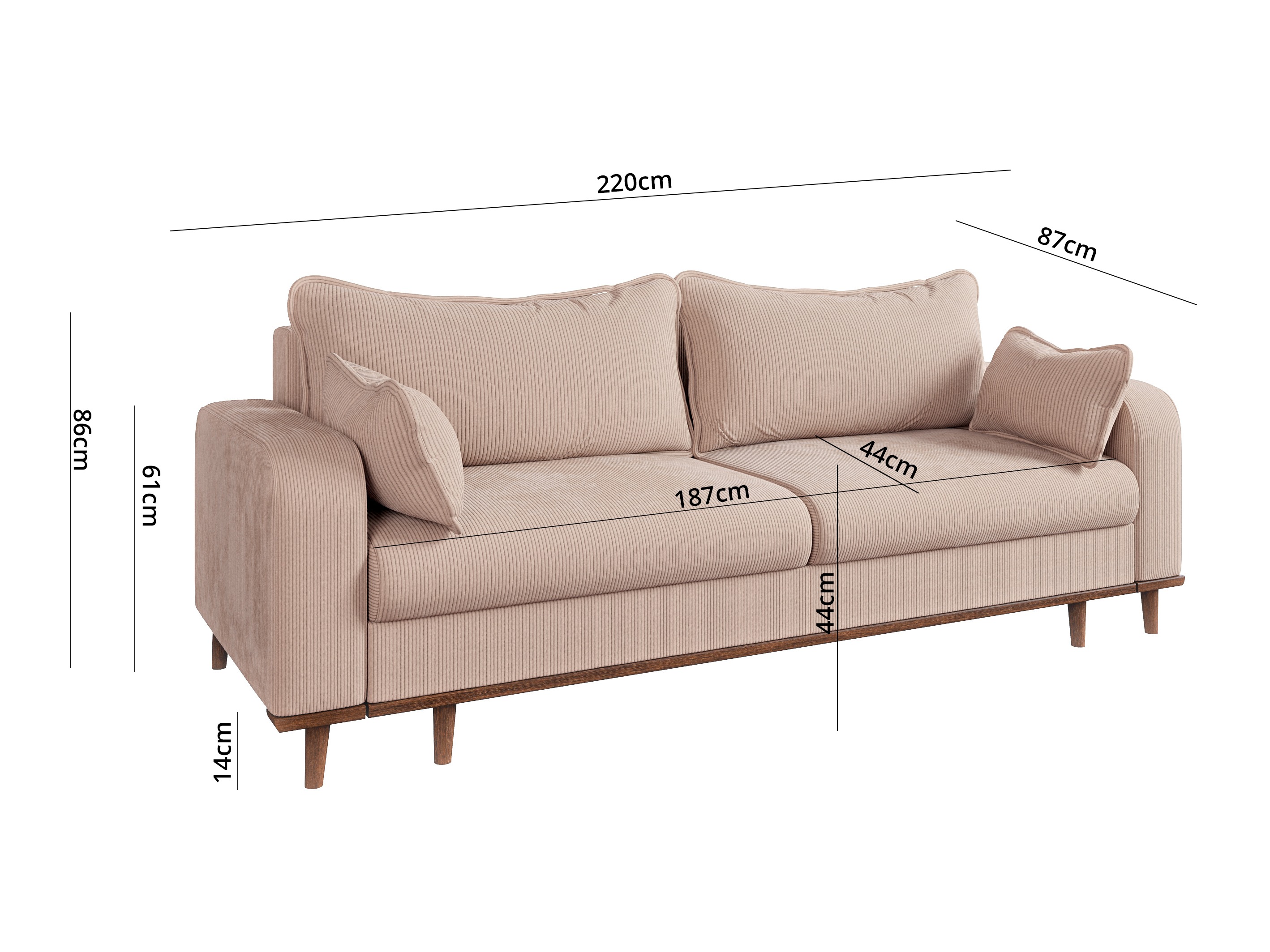 Kauč na razvlačenje Rocklin 130 (Fjord 23)