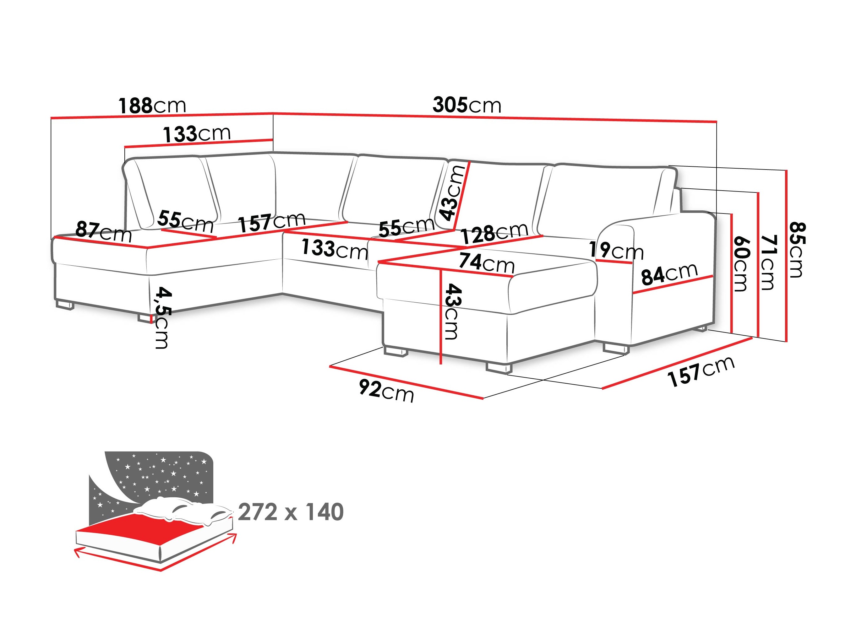 Kutna garnitura Comfivo 189 (Nazar 225.02)