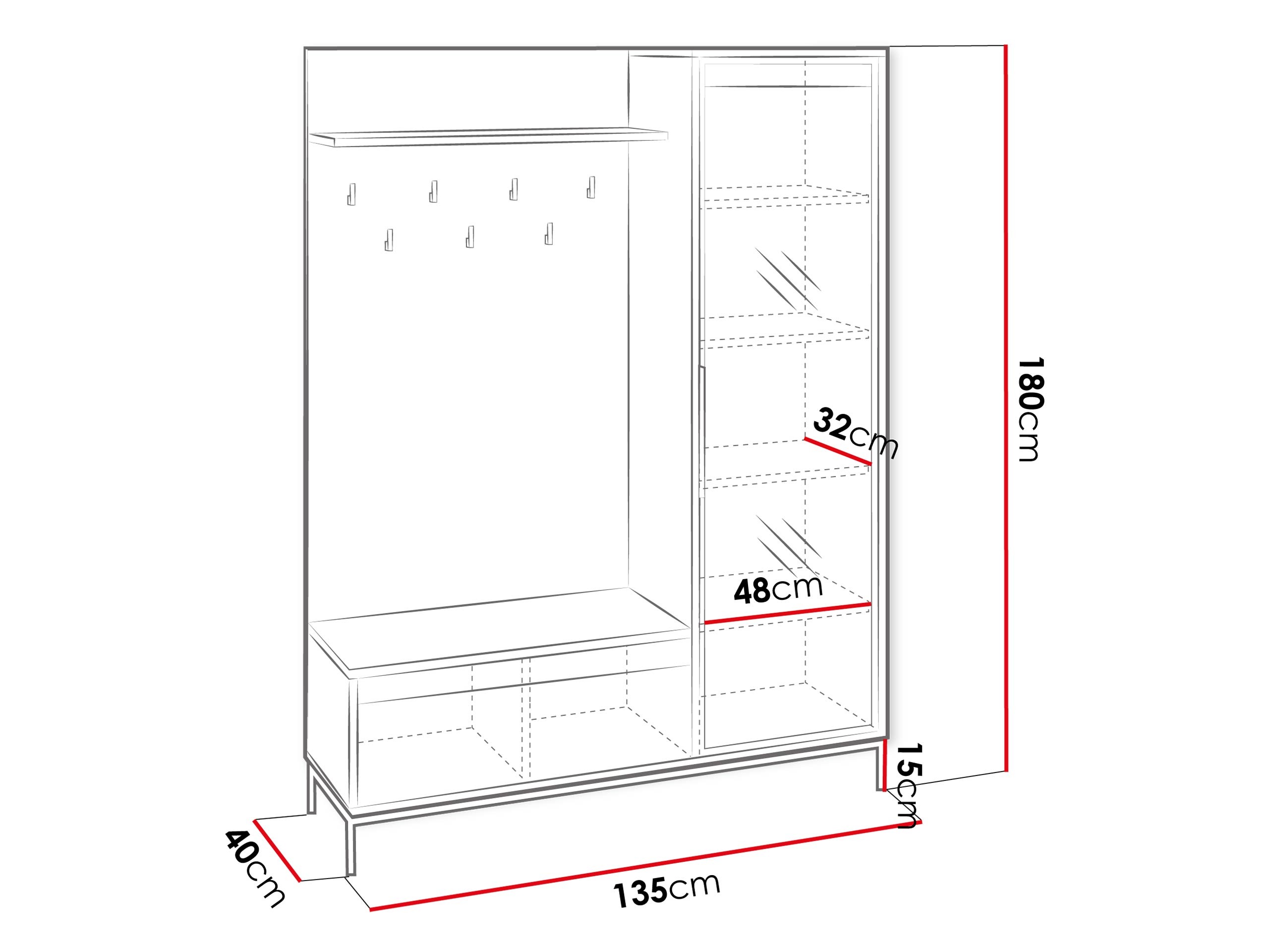 Set za hodnik Comfivo Delruva 112 (Bijela)
