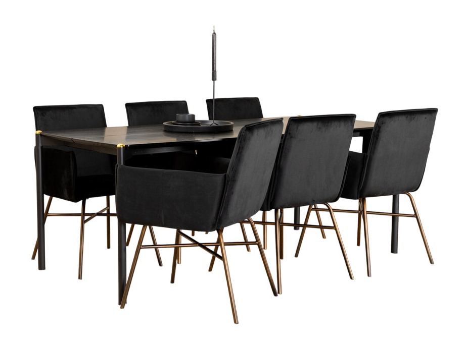 Blagovaonski set Dallas 5034 (Crna + Bakar)