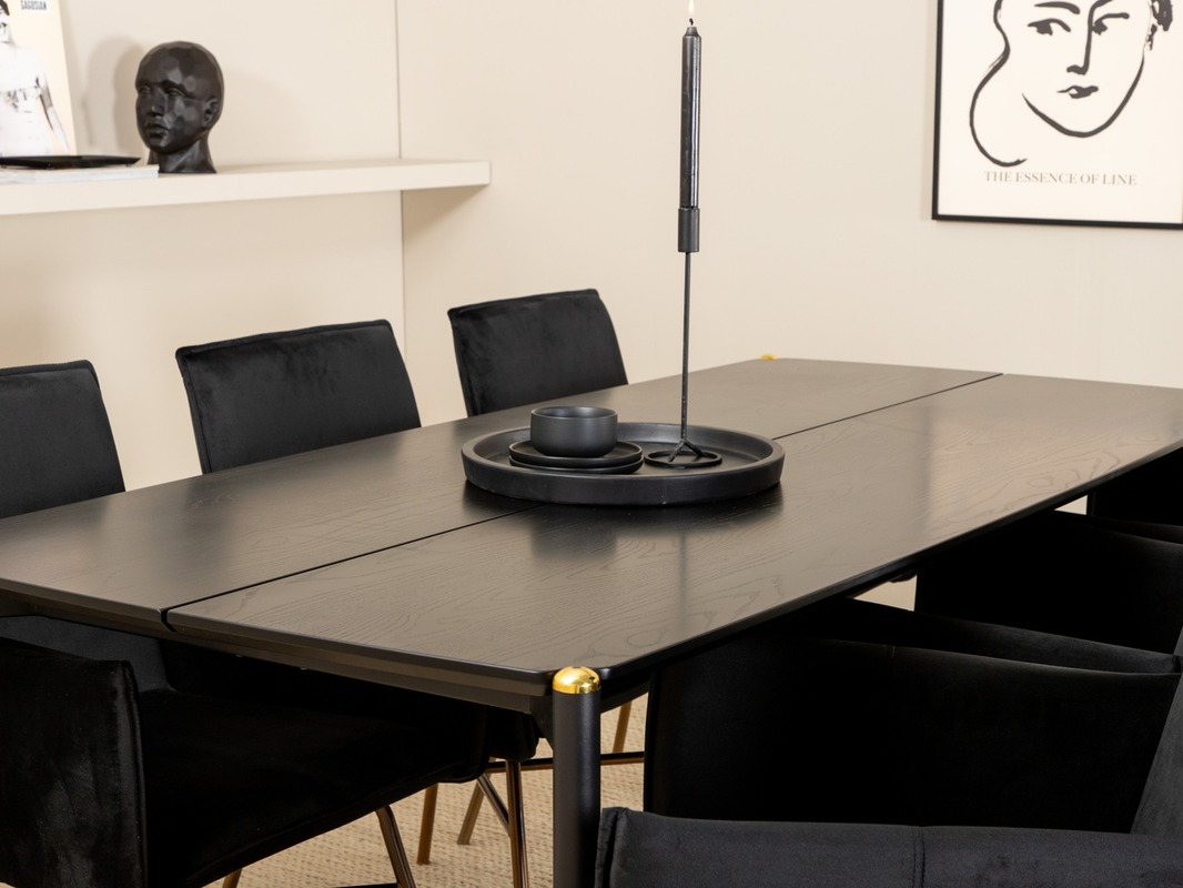 Blagovaonski set Dallas 5034 (Crna + Bakar)