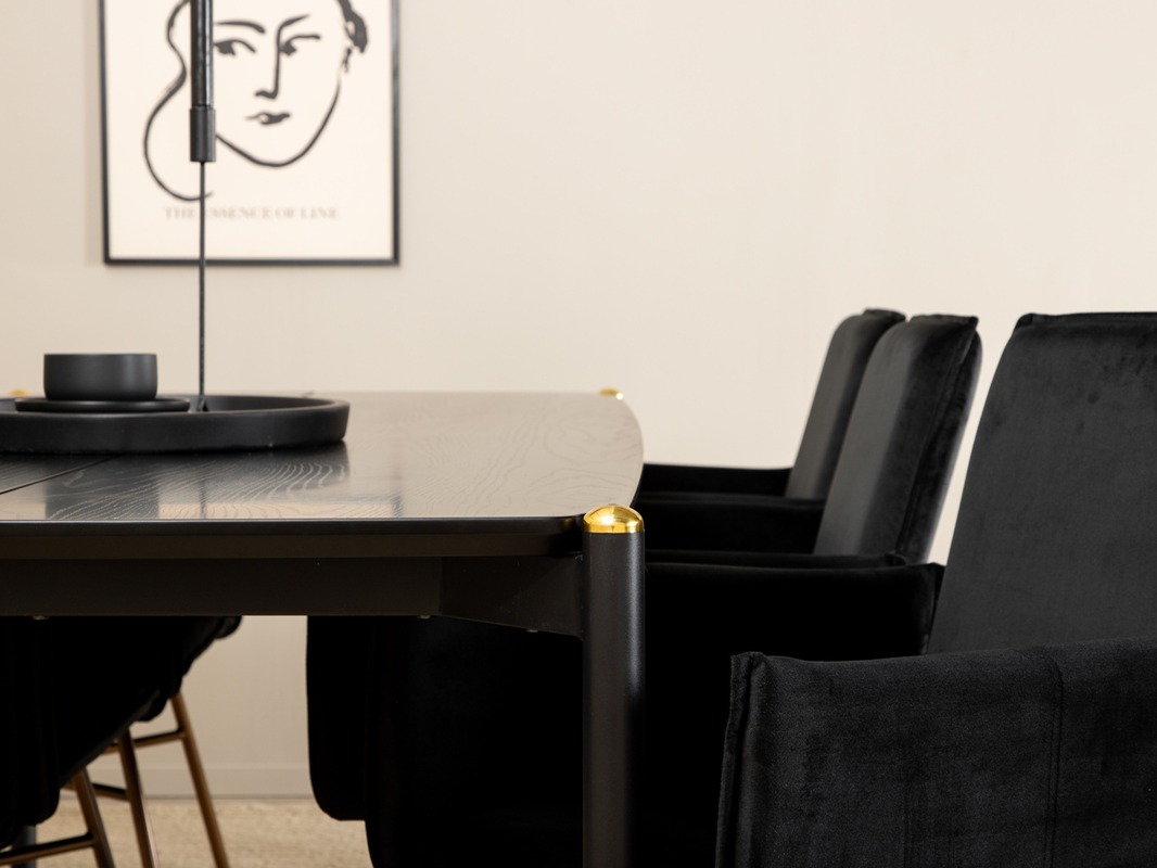 Blagovaonski set Dallas 5034 (Crna + Bakar)