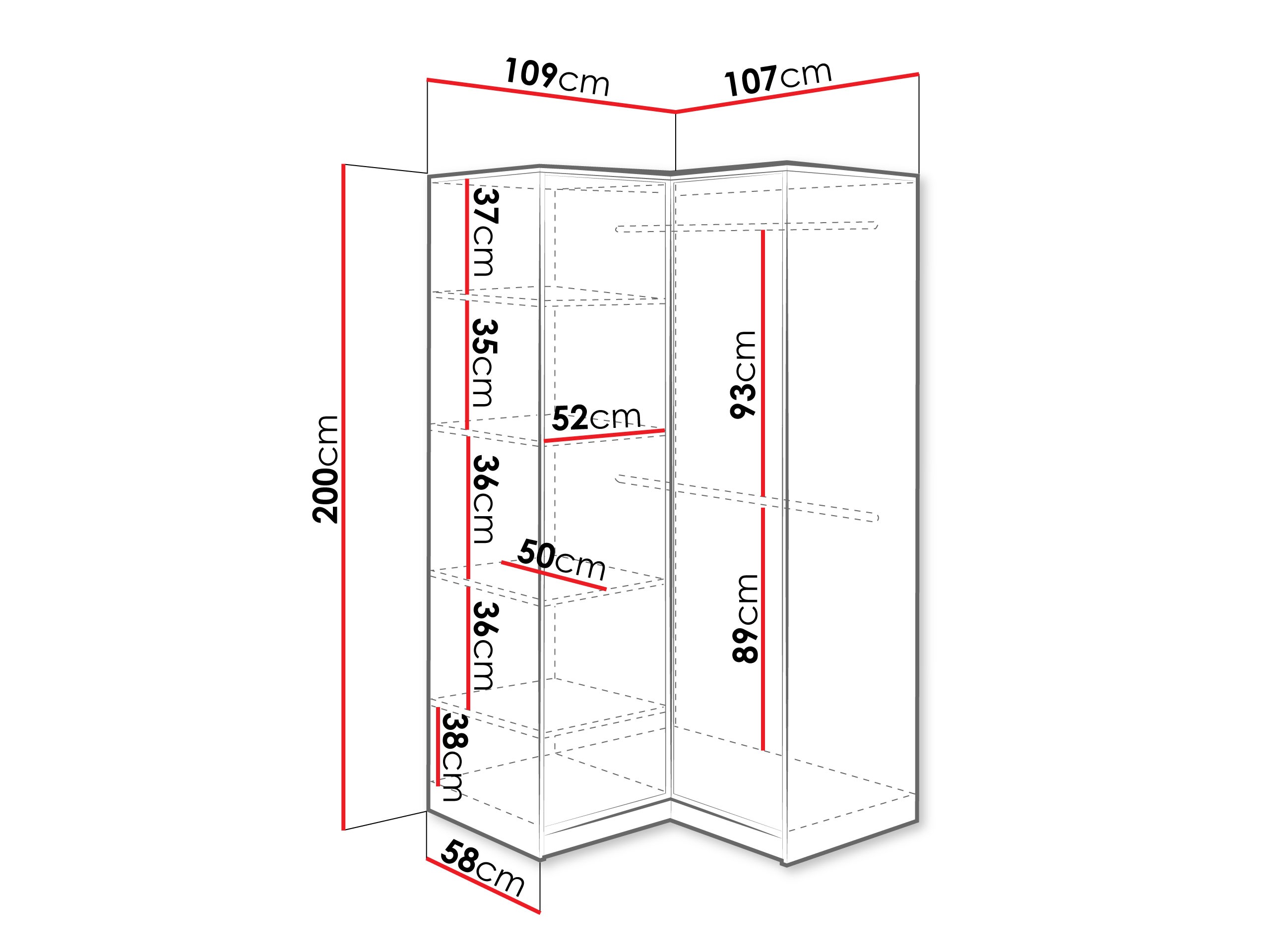 Kutni ormar Dortivu 161