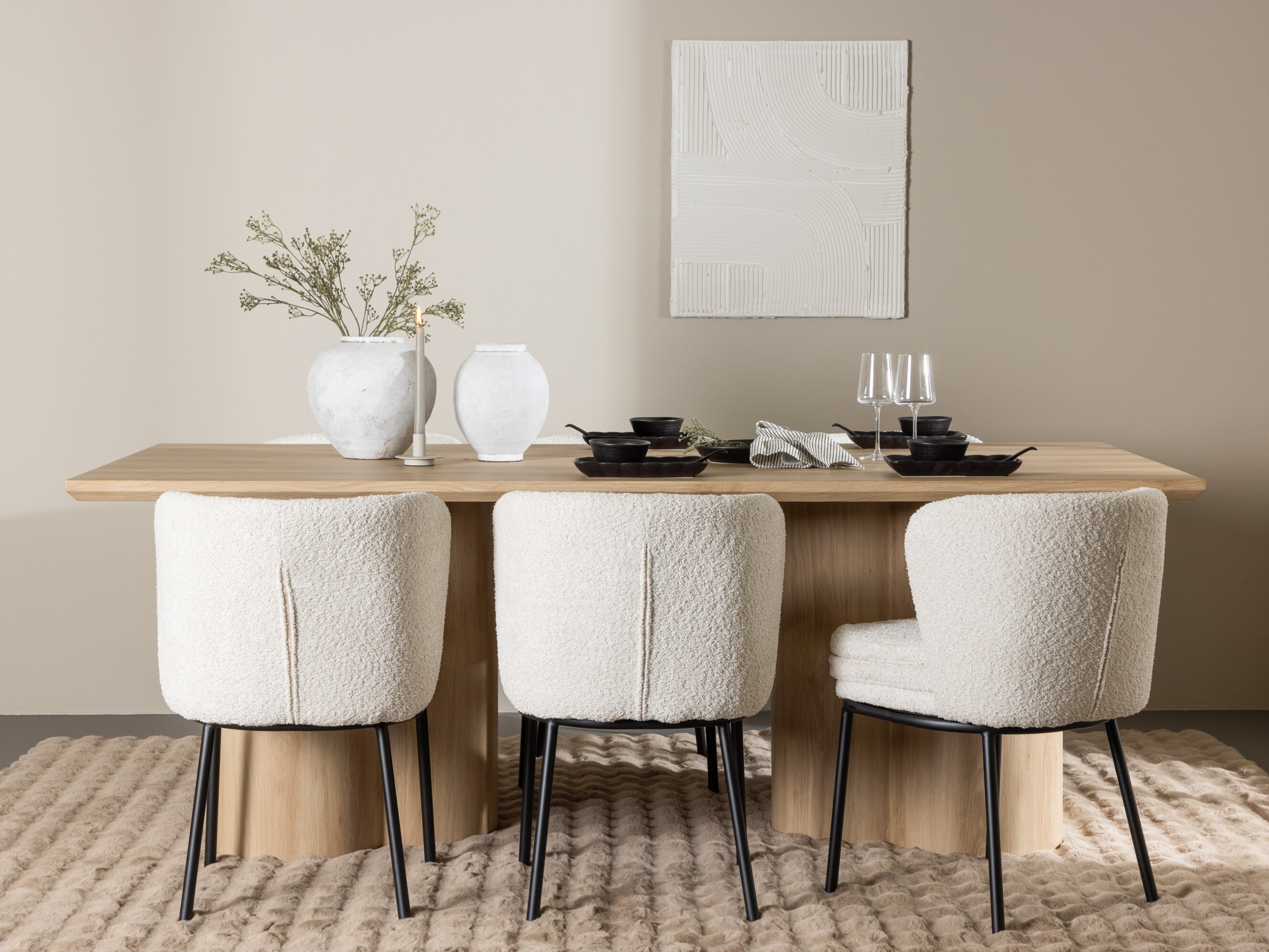 Blagovaonski set Dallas 5176 (Svijetlo drvo)