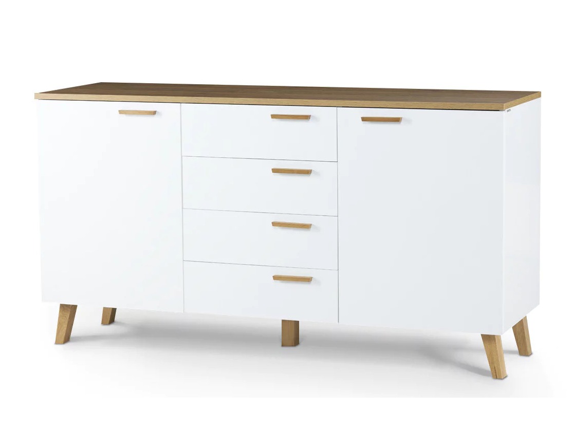 Komoda Fivbeli 100 (Bijela + Hrast)