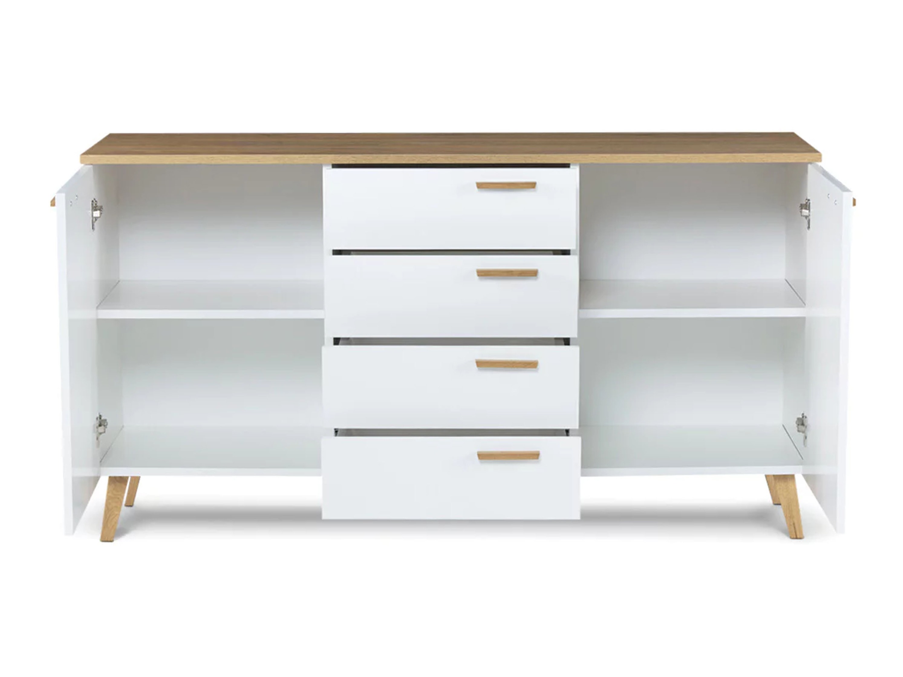 Komoda Fivbeli 100 (Bijela + Hrast)