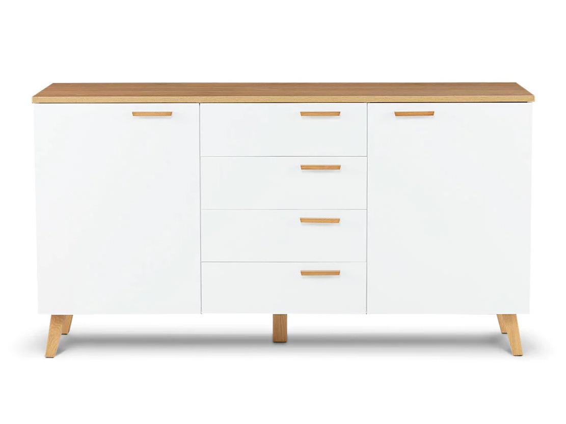 Komoda Fivbeli 100 (Bijela + Hrast)