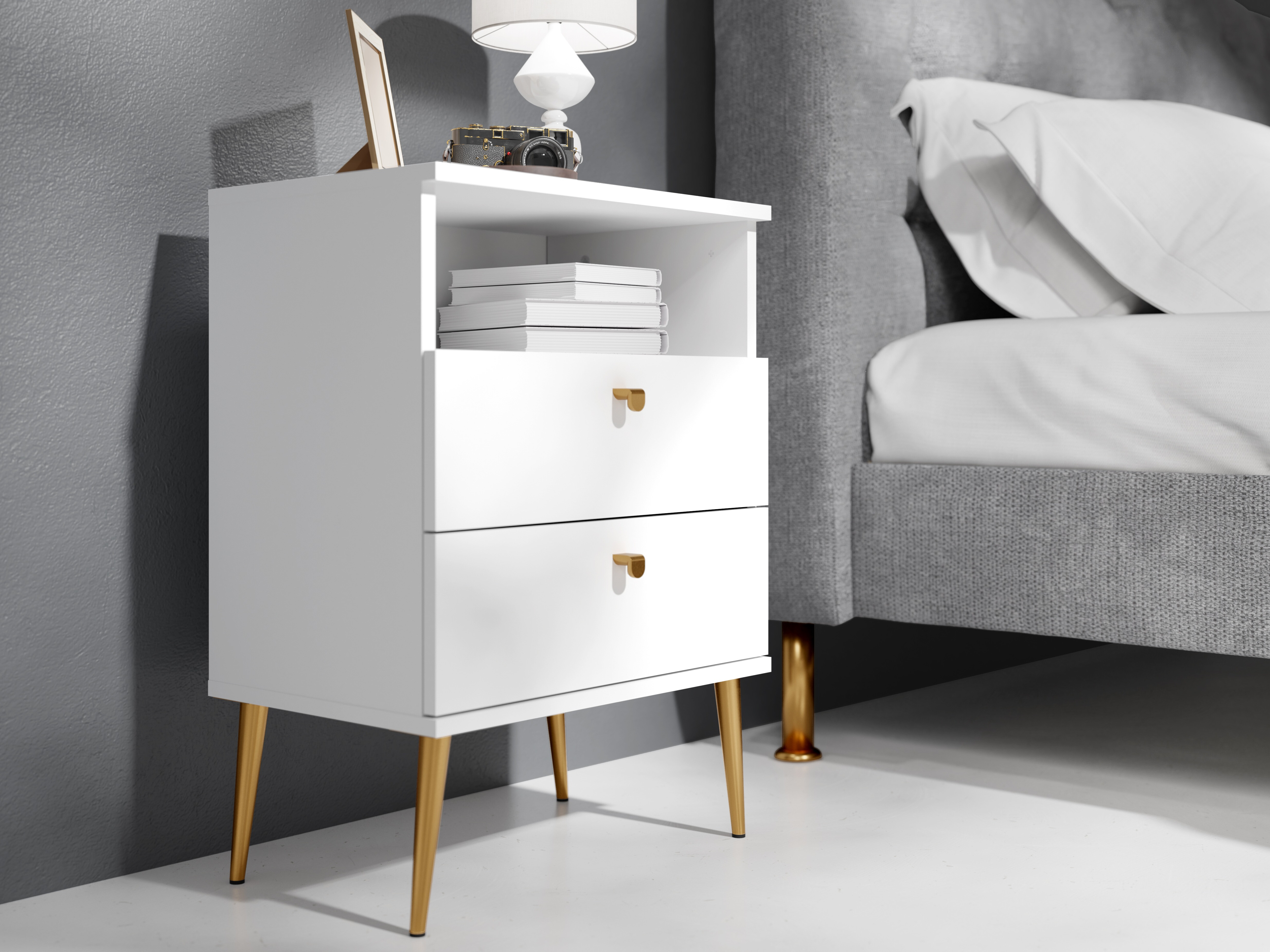 Noćni ormarić Baytown 184 (Bijela)