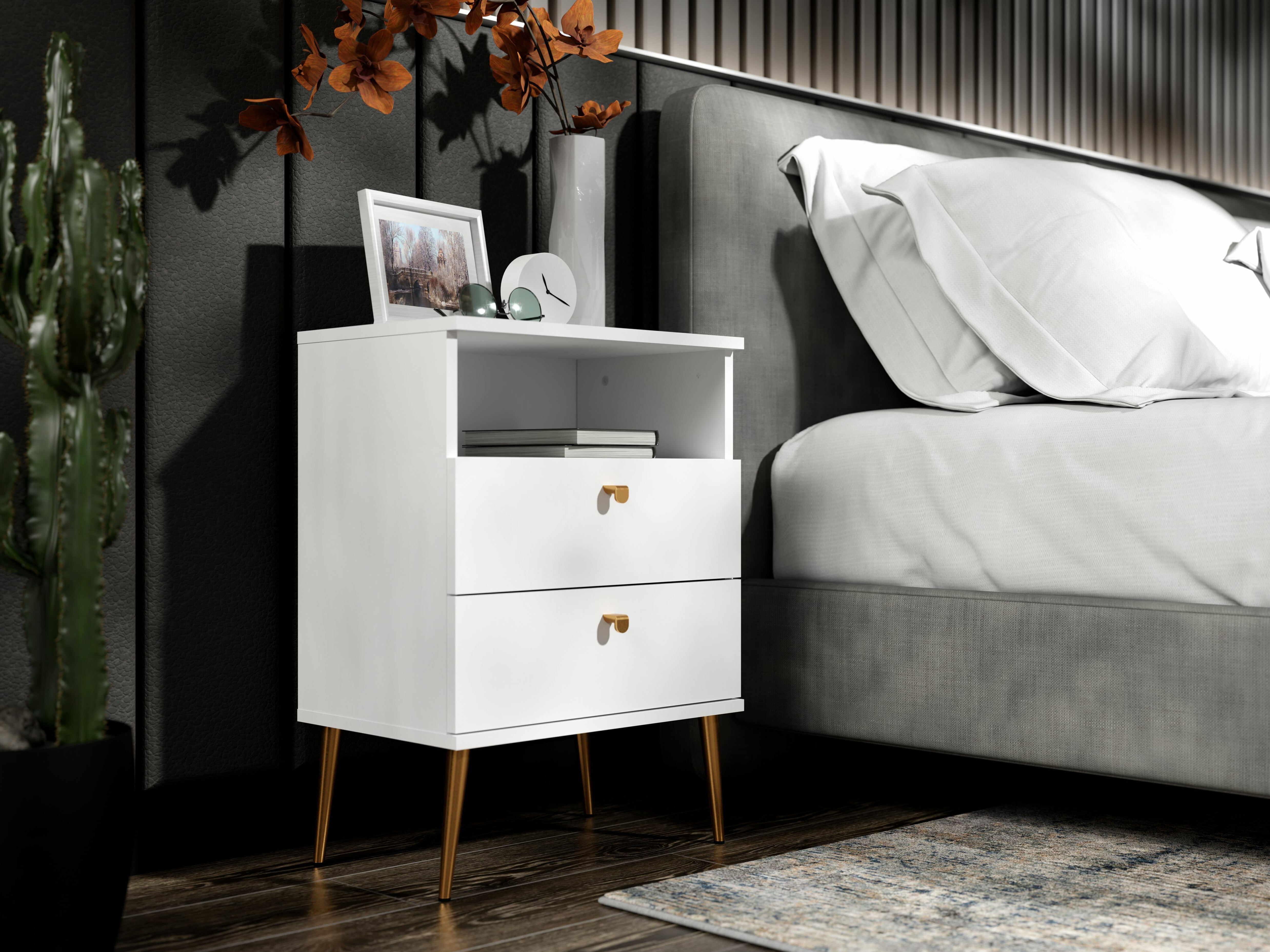 Noćni ormarić Baytown 184 (Bijela)