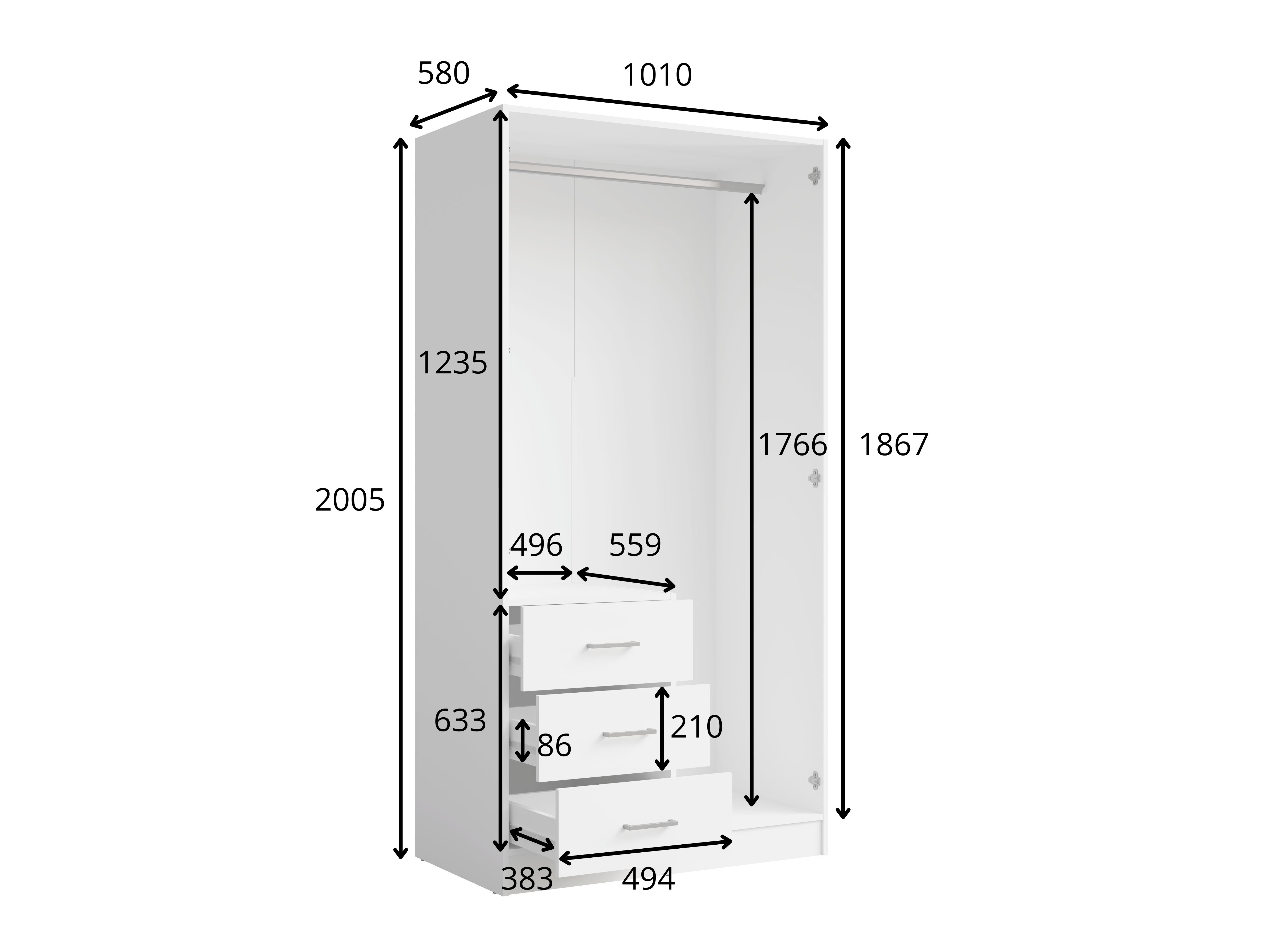 Ormar Baytown 186 (Bijela)