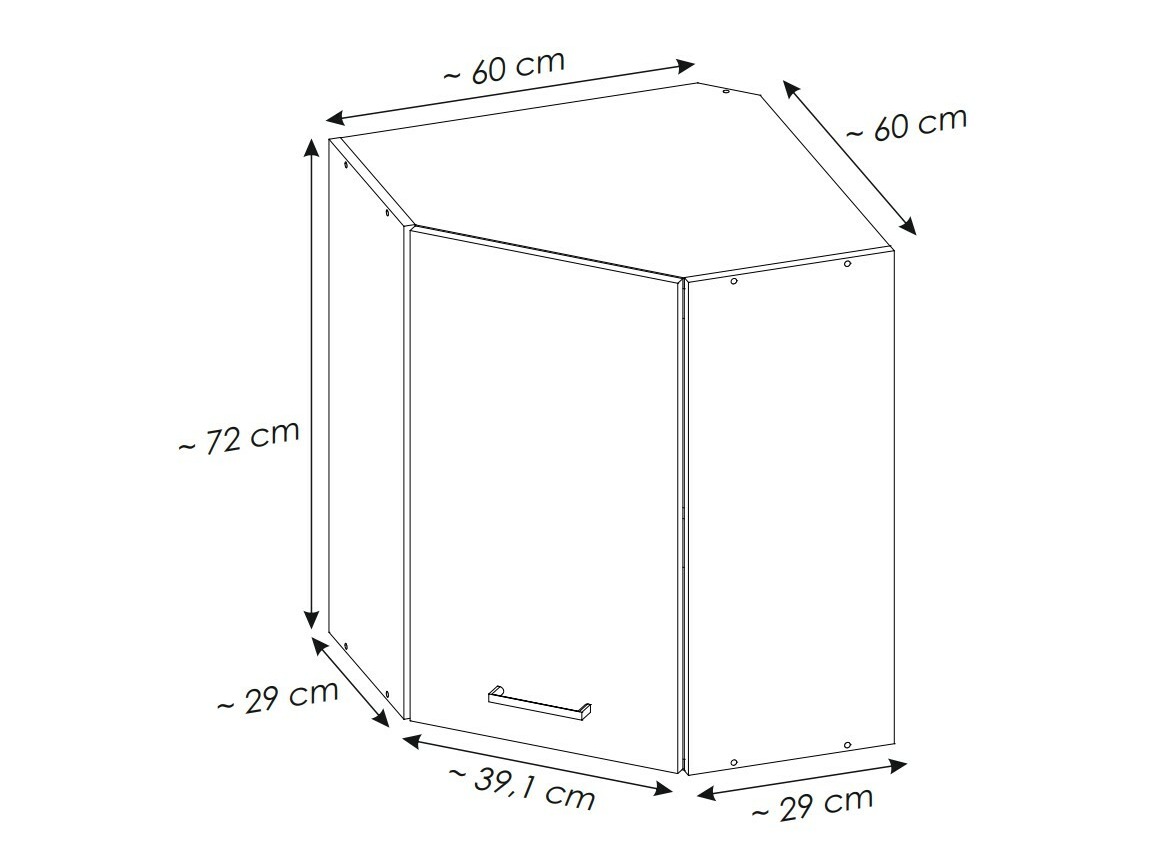 Modularan zidni kutni ormarić Quti 119